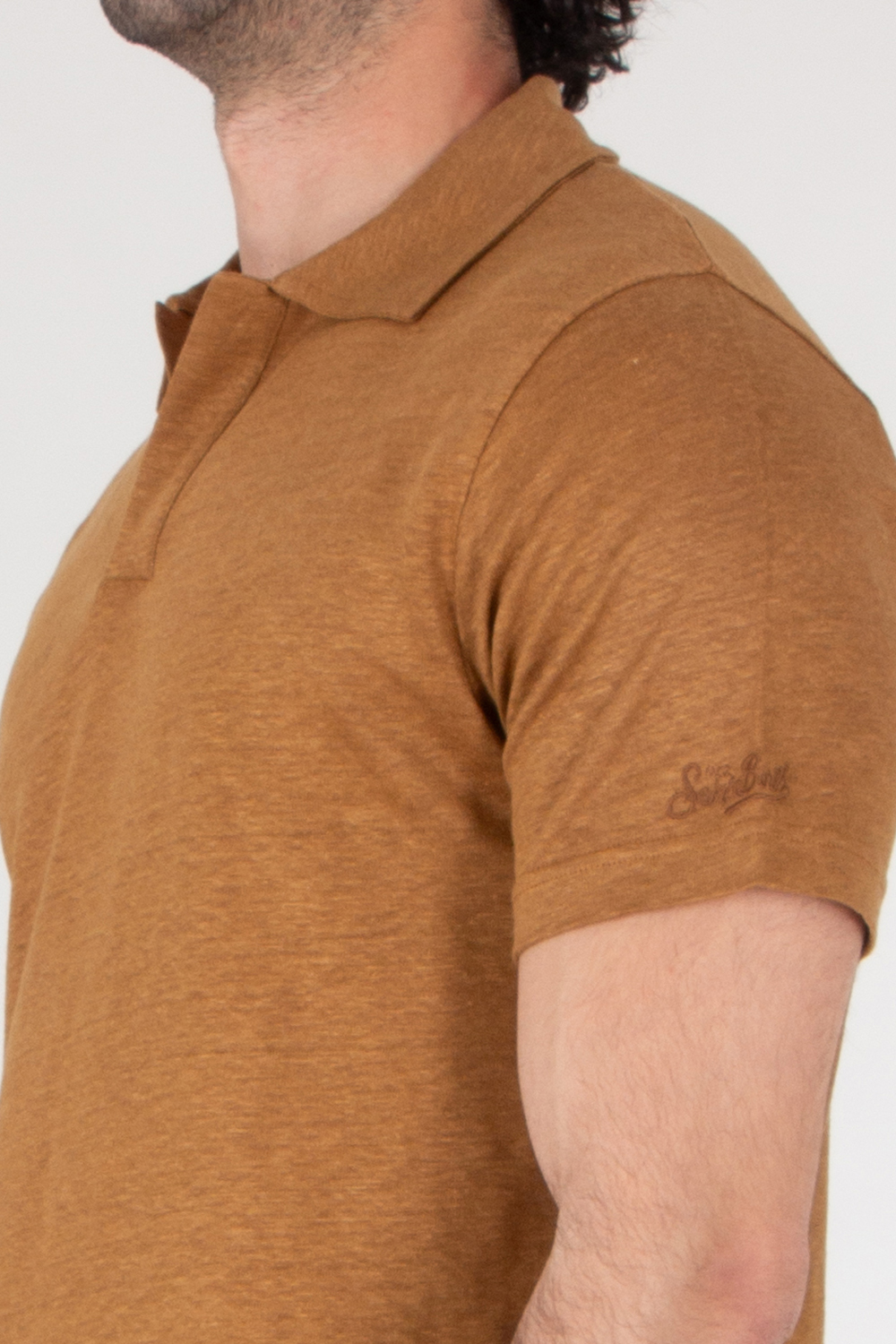 MC2 SAINT BARTH Regular Fit Linen Polo Shirt