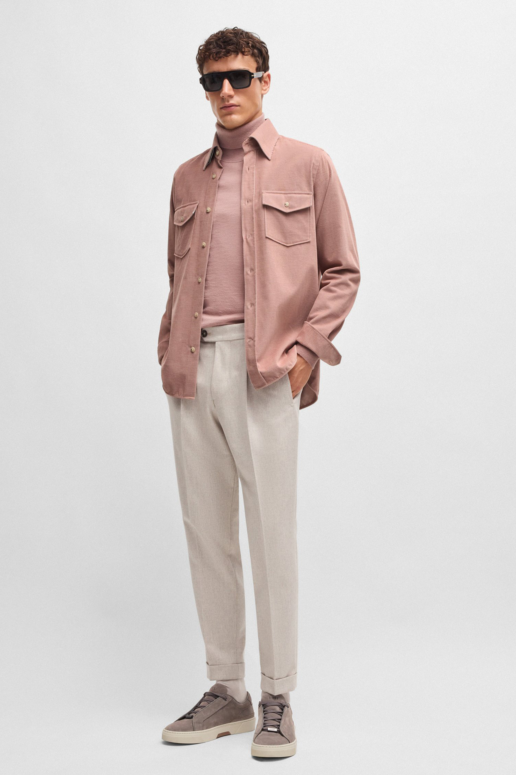 BOSS Relaxed Fit Cotton Corduroy Shirt L-Colt BOSS Relaxed Fit Cotton Corduroy Shirt L-Colt