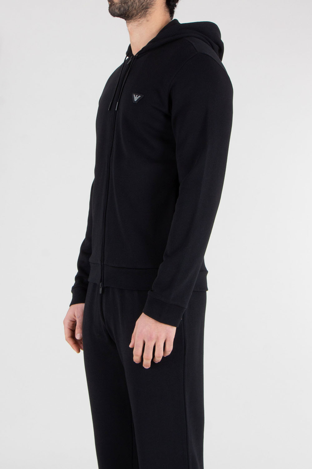 EMPORIO ARMANI Regular Fit Cotton-Modal French Terry Loungewear Zip-Up Hoodie