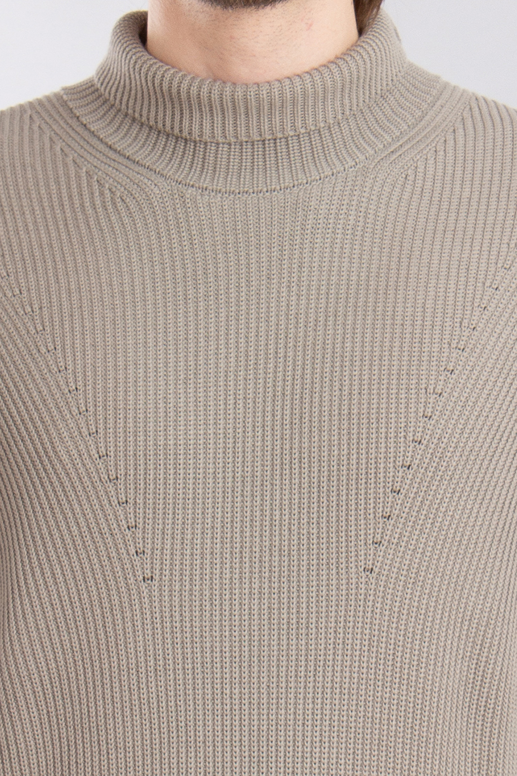 MONCLER Textured Cotton Turtleneck Sweater MONCLER Textured Cotton Turtleneck Sweater