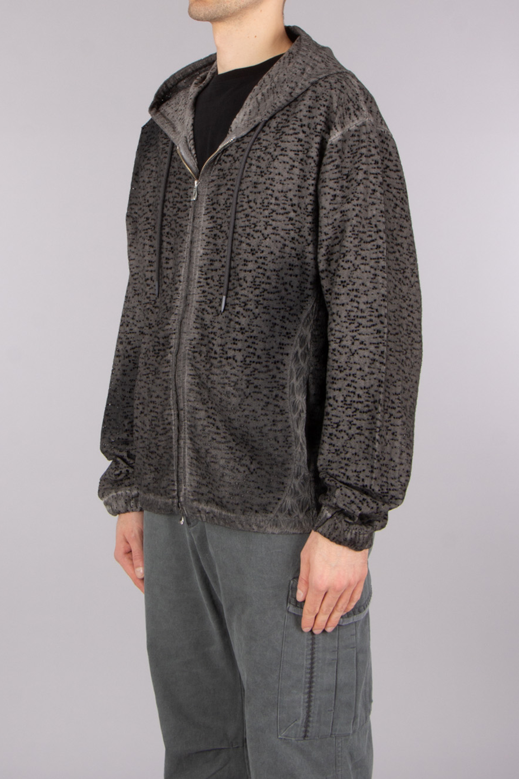 XLIM Relaxed Fit Garment Luna Dyed Cotton Blend Zip-Up Hoodie XLIM Relaxed Fit Garment Luna Dyed Cotton Blend Zip-Up Hoodie
