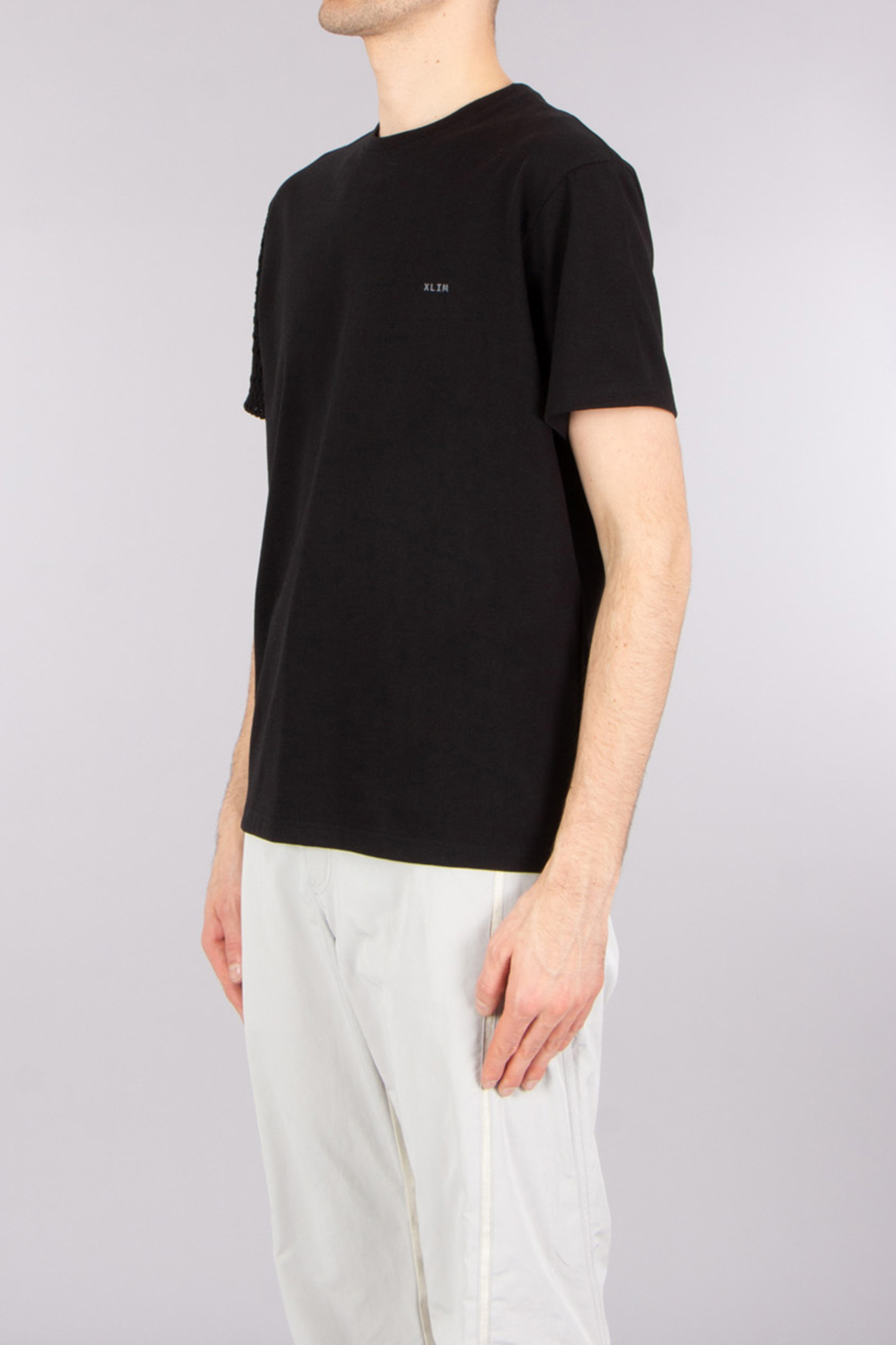 XLIM Relaxed Fit Crochet & Cotton Blend Jersey T-Shirt XLIM Relaxed Fit Crochet & Cotton Blend Jersey T-Shirt