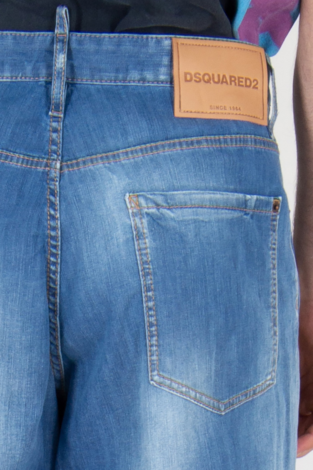 DSQUARED2 Relaxed Fit Washed Distressed Denim Jeans
