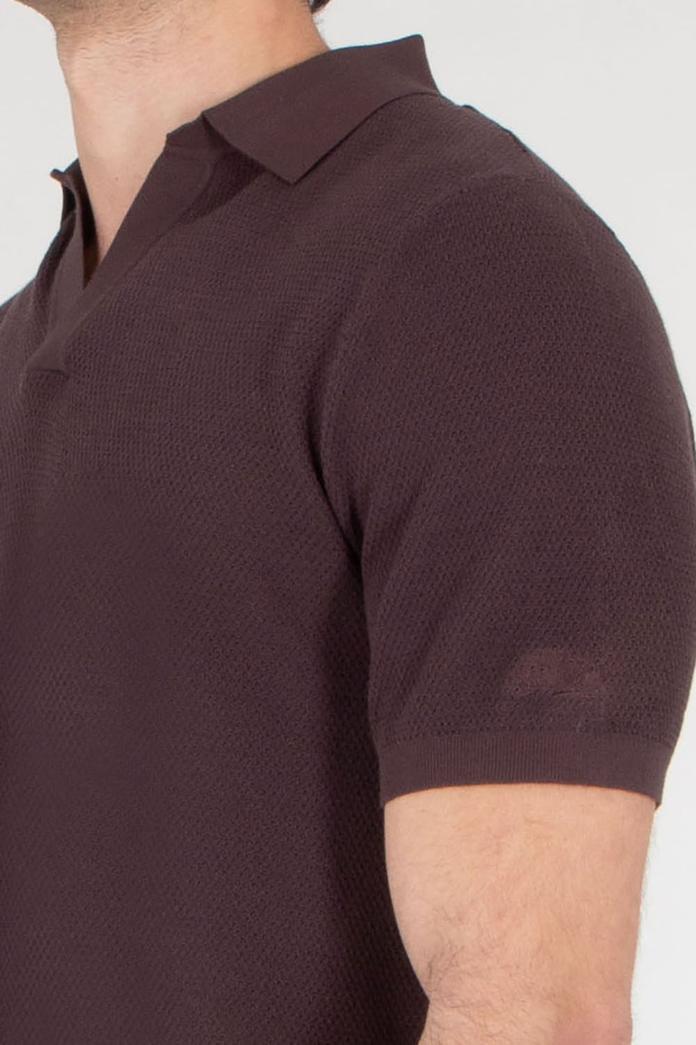 MC 2 SAINT BARTH Knitted Mesh Cotton Polo Shirt