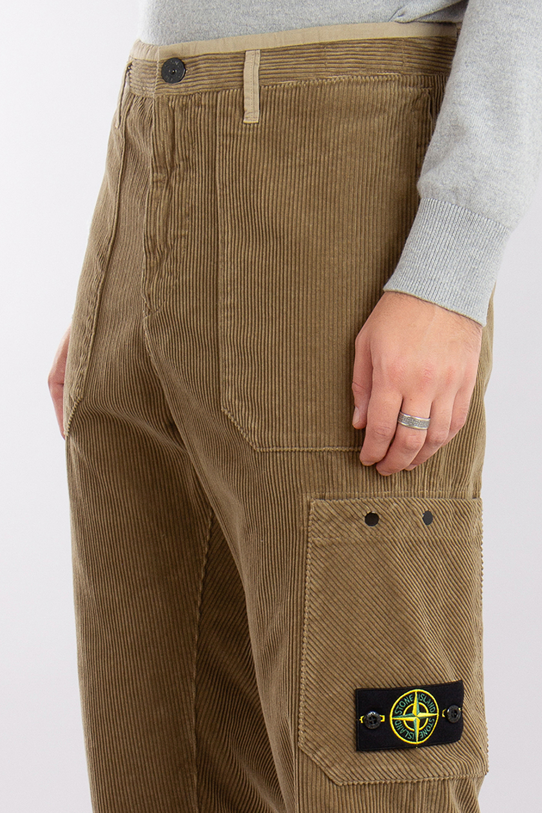 STONE ISLAND Organic Cotton Corduroy 800 Cargo Pants STONE ISLAND Organic Cotton Corduroy 800 Cargo Pants