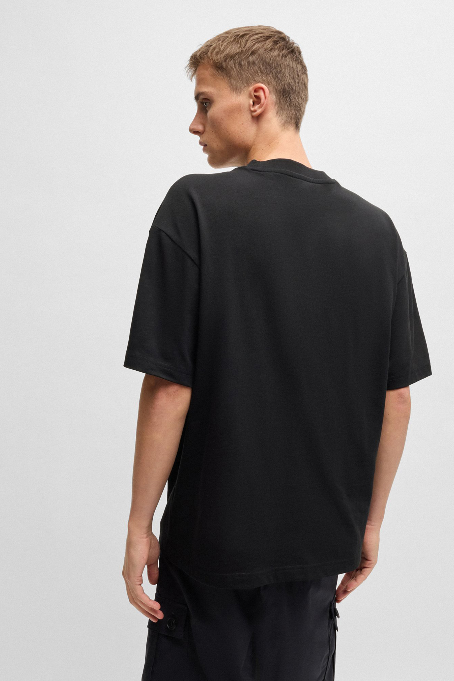 HUGO Oversized Printed Cotton Jersey T-Shirt Dinkee HUGO Oversized Printed Cotton Jersey T-Shirt Dinkee