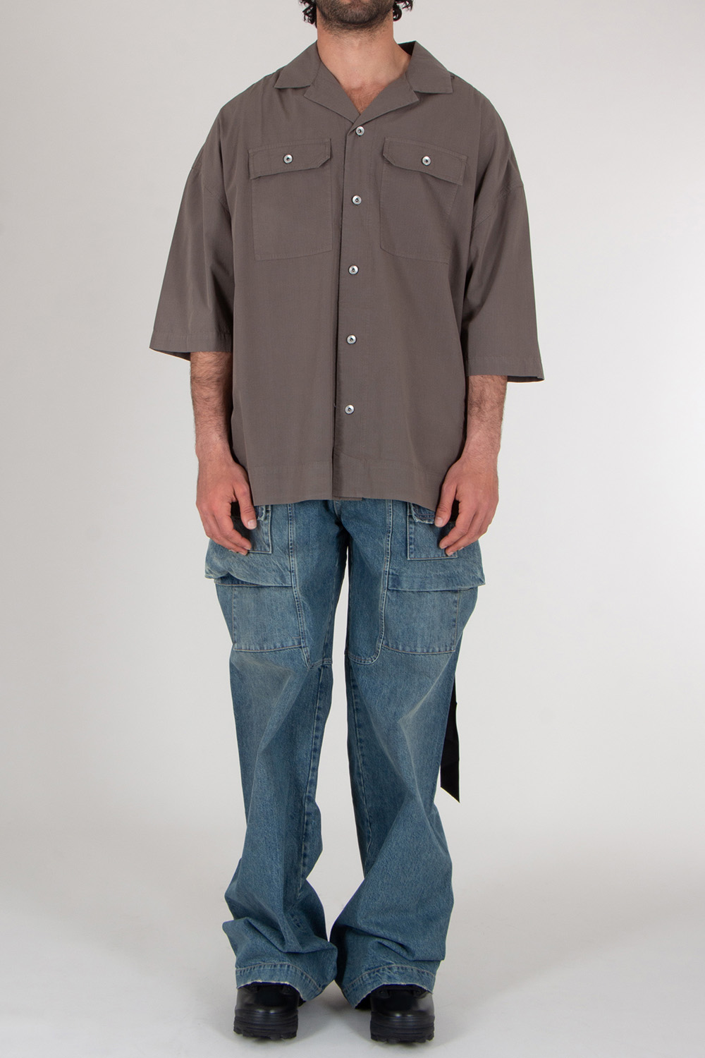 RICK OWENS DRKSHDW Oversized Organic Ripstop Cotton Shirt Magnum Tommy