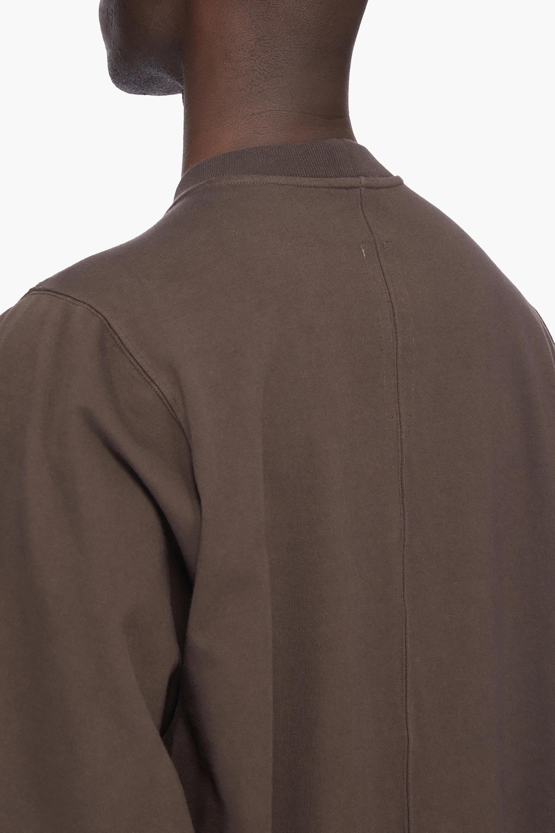 RICK OWENS DRKSHDW Oversized Fit Graphic Stitching Compact Heavy Organic Cotton Jersey Jumbo Short Sleeve T-Shirt Mantel, Langarm, Jacke, Mann, Person