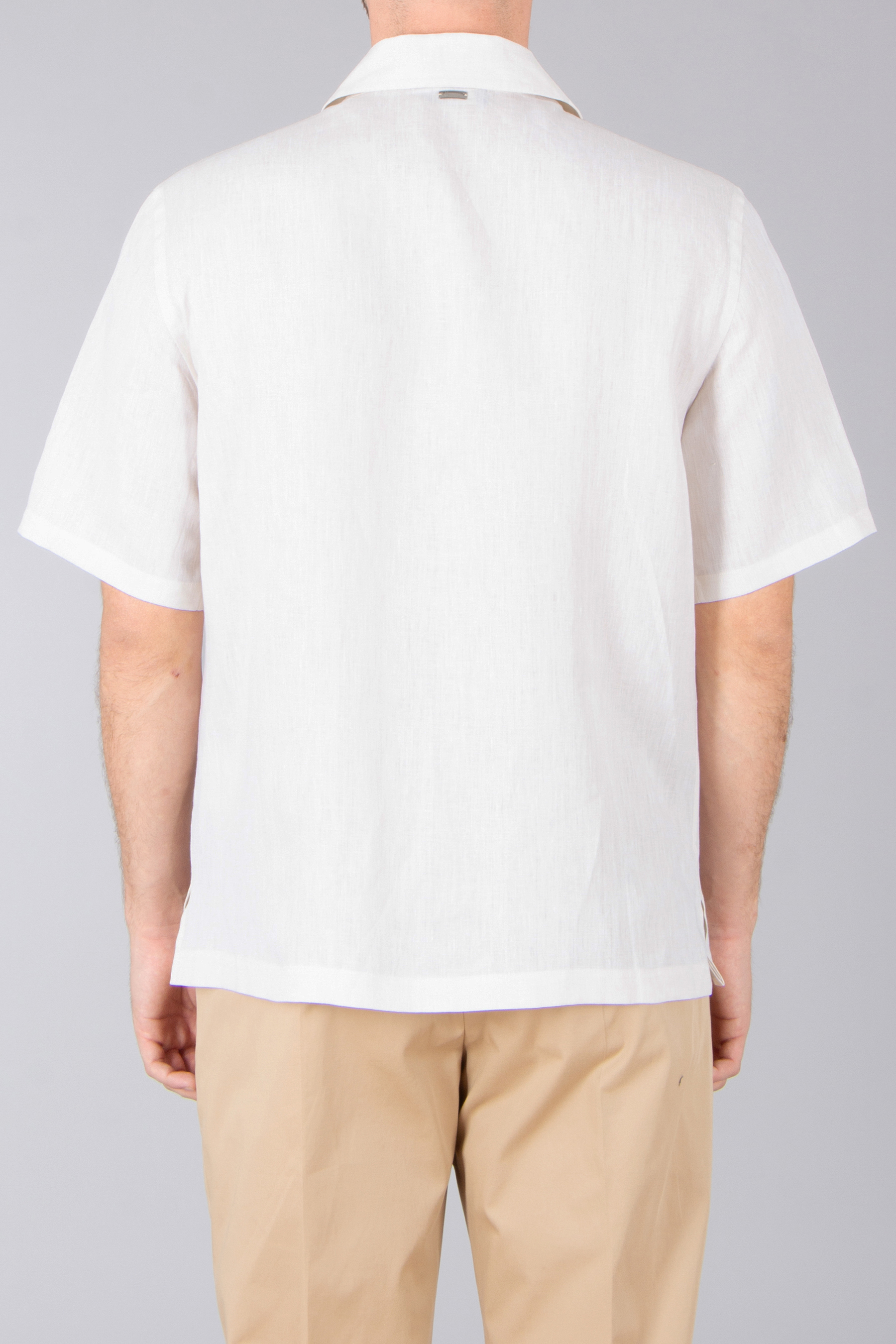 HERNO Boxy Fit Summer Linen Short-Sleeve Shirt T-shirt, Dekoration für Zuhause, Leinen, Bluse, Hemd