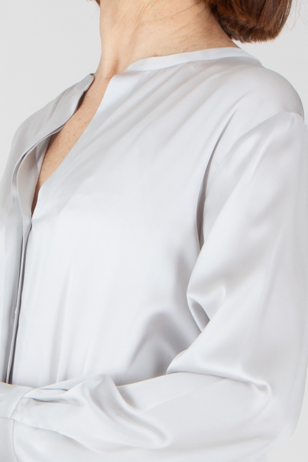 KIEFERMANN Relaxed Fit Silk Stretch Satin Blouse Tuija