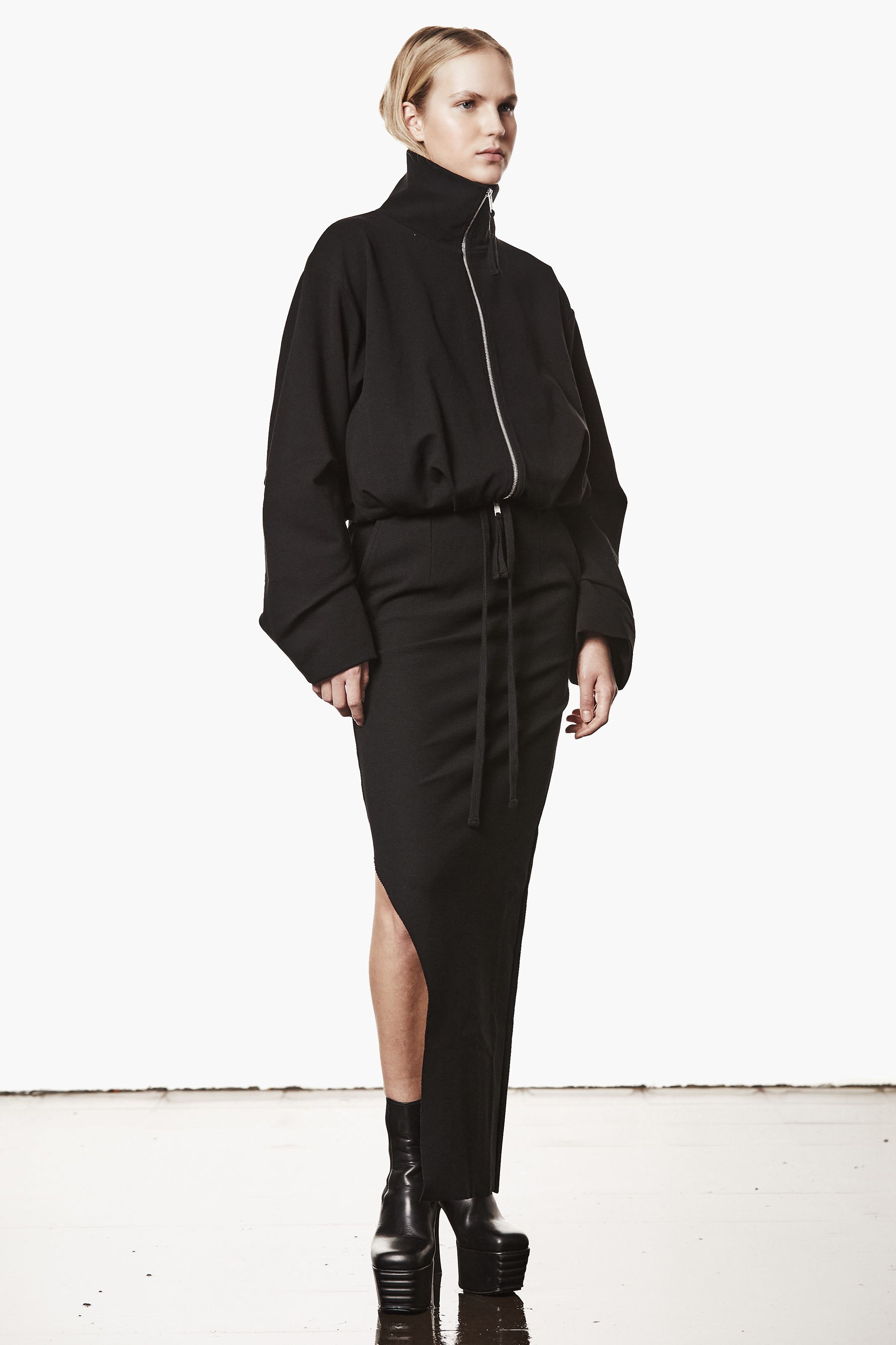 THOM KROM Oversized Structured Cotton Stretch Blend Sweat Jacket Modisch, Mantel, Langarm, Person, Formelle Kleidung