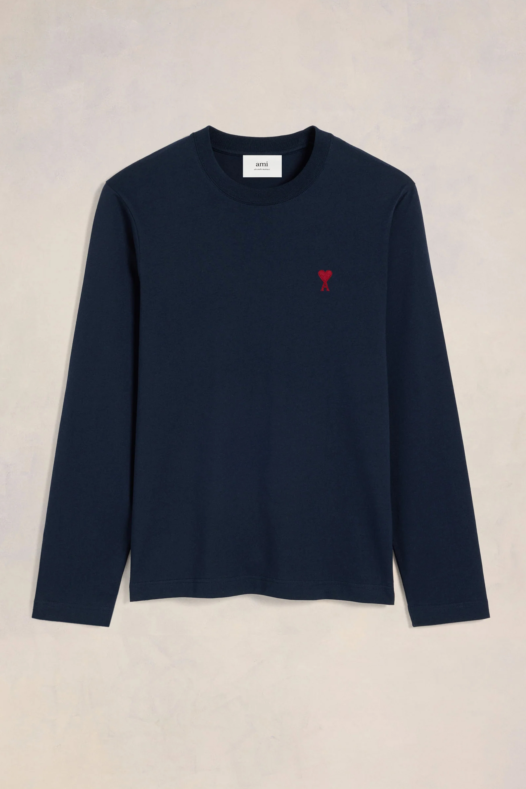AMI PARIS Classic Fit Ami De Coeur Organic Cotton Jersey Long Sleeve T-Shirt AMI PARIS Classic Fit Ami De Coeur Organic Cotton Jersey Long Sleeve T-Shirt