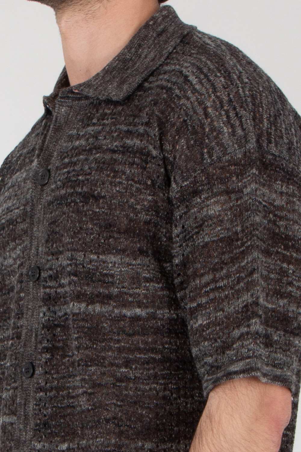 ROBERTO COLLINA Cotton Linen Knitted Shirt