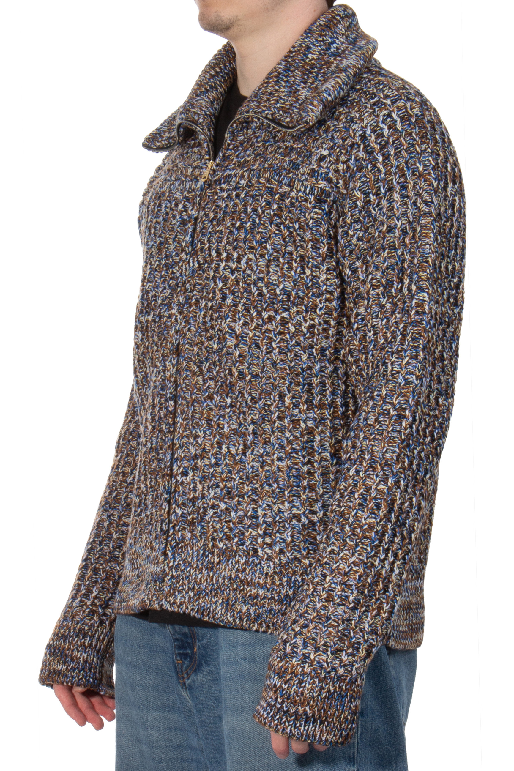 PAUL SMITH Heavy Wool & Organic Cotton Zip Cardigan PAUL SMITH Heavy Wool & Organic Cotton Zip Cardigan