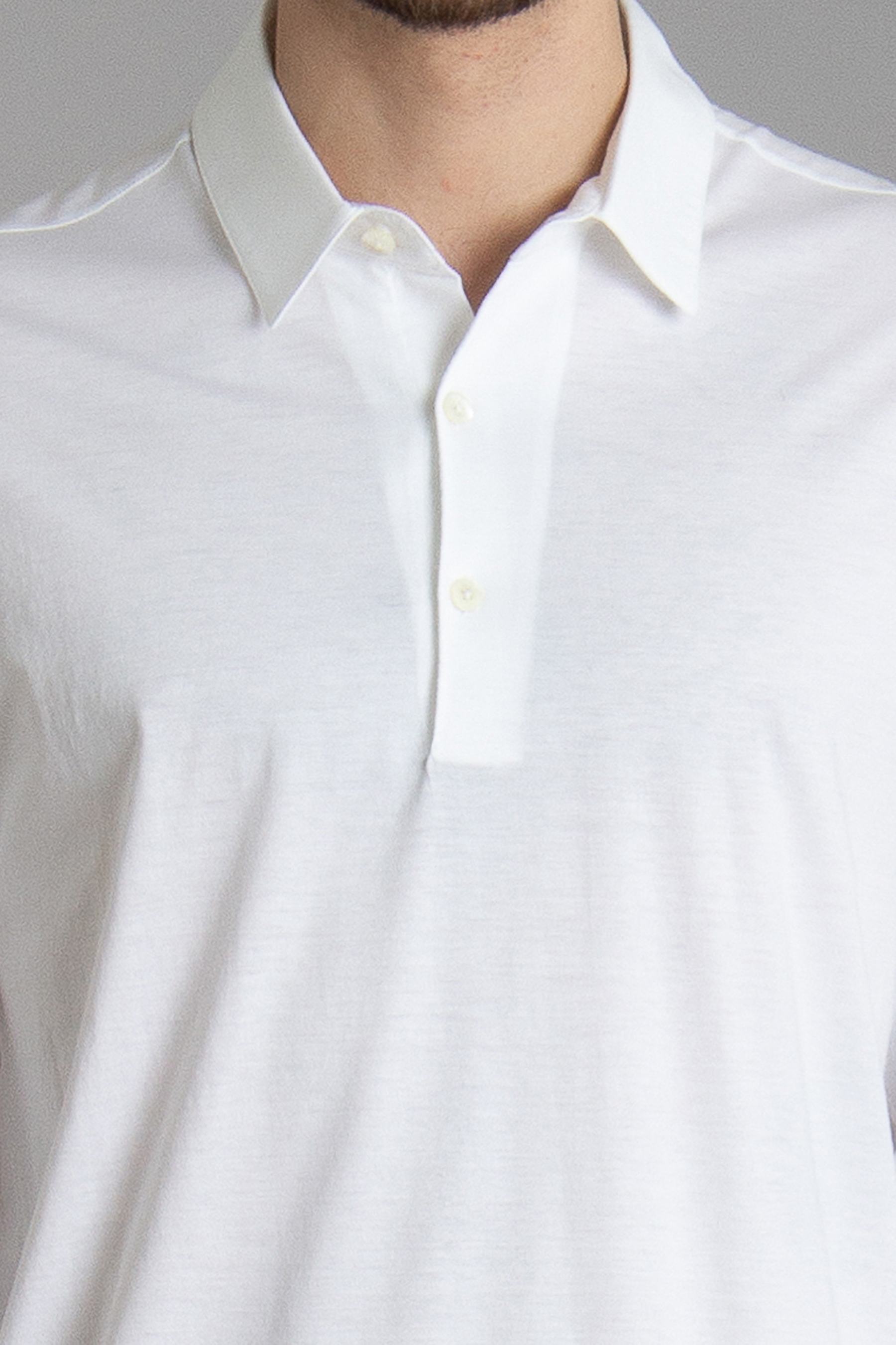 STEFAN BRANDT Organic Urpima Sea Island Cotton Jersey Long Sleeve Polo Shirt Luca STEFAN BRANDT Organic Urpima Sea Island Cotton Jersey Long Sleeve Polo Shirt Luca