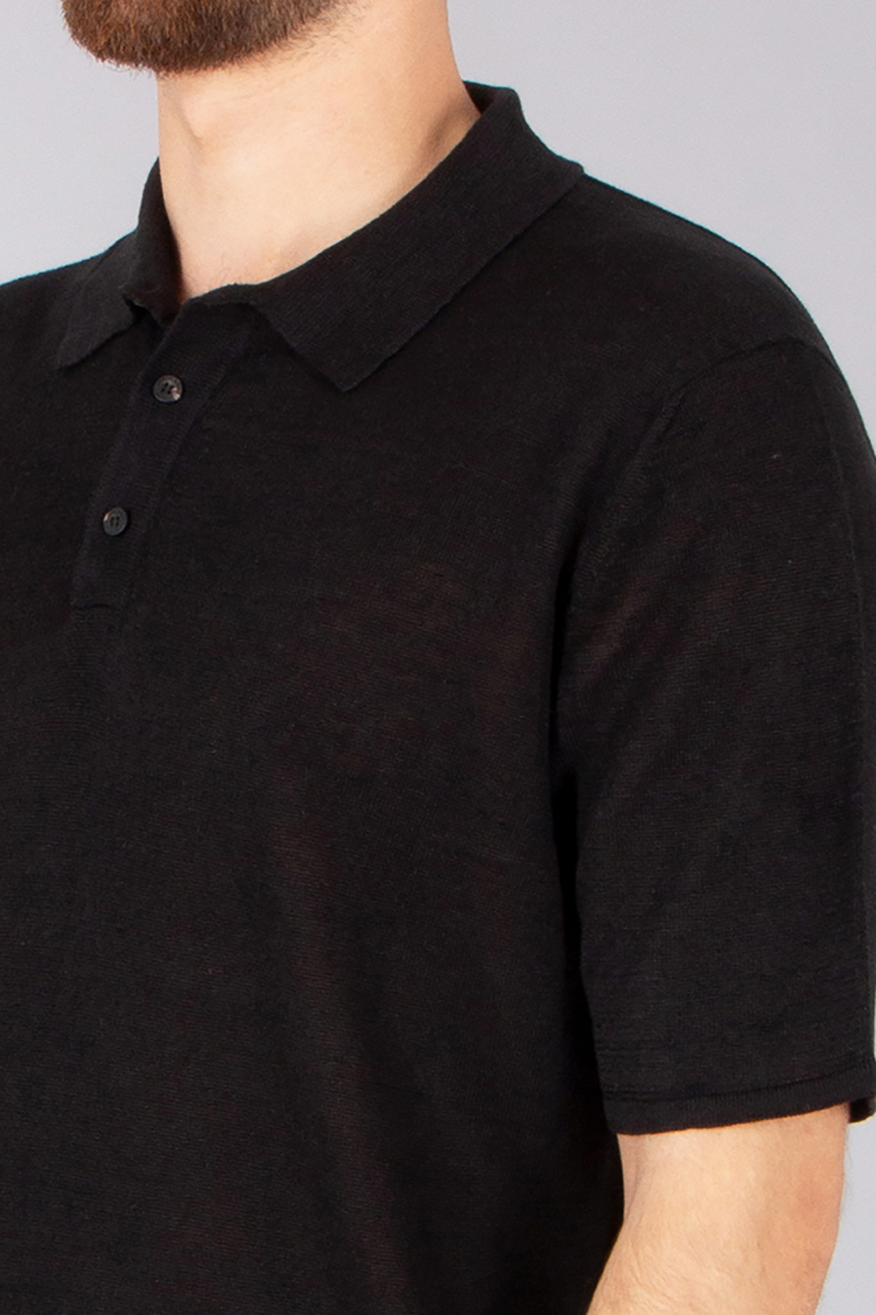 ROBERTO COLLINA Regular Fit Linen Knit Polo T-shirt, Hemd, Erwachsener, Mann, Person