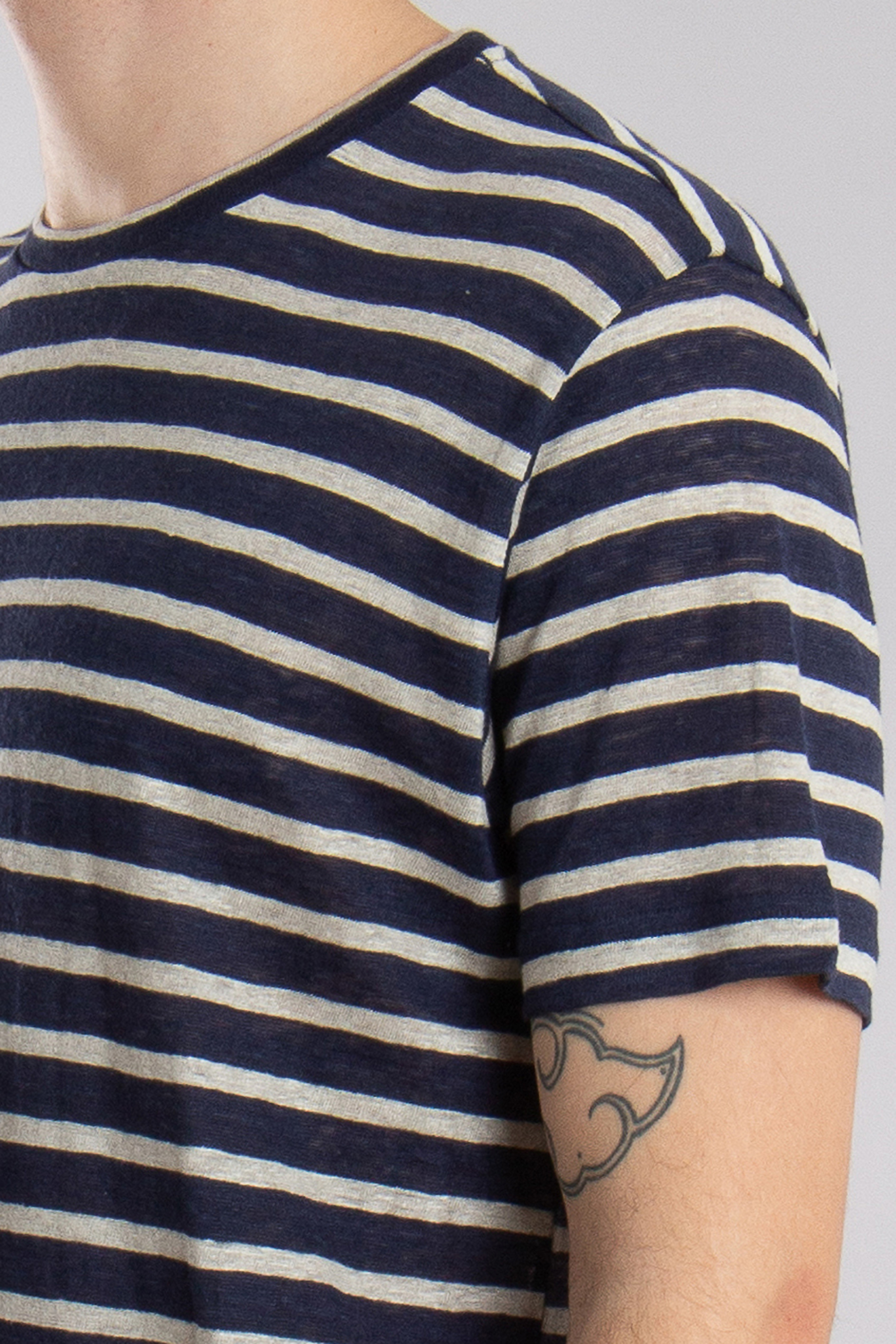 STEFAN BRANDT Striped Linen Jersey T-Shirt Enno STEFAN BRANDT Striped Linen Jersey T-Shirt Enno