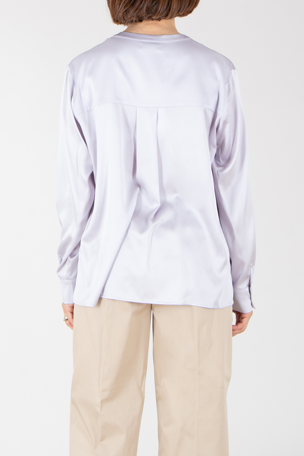 KIEFERMANN Relaxed Fit Silk Stretch Satin Blouse Tuija