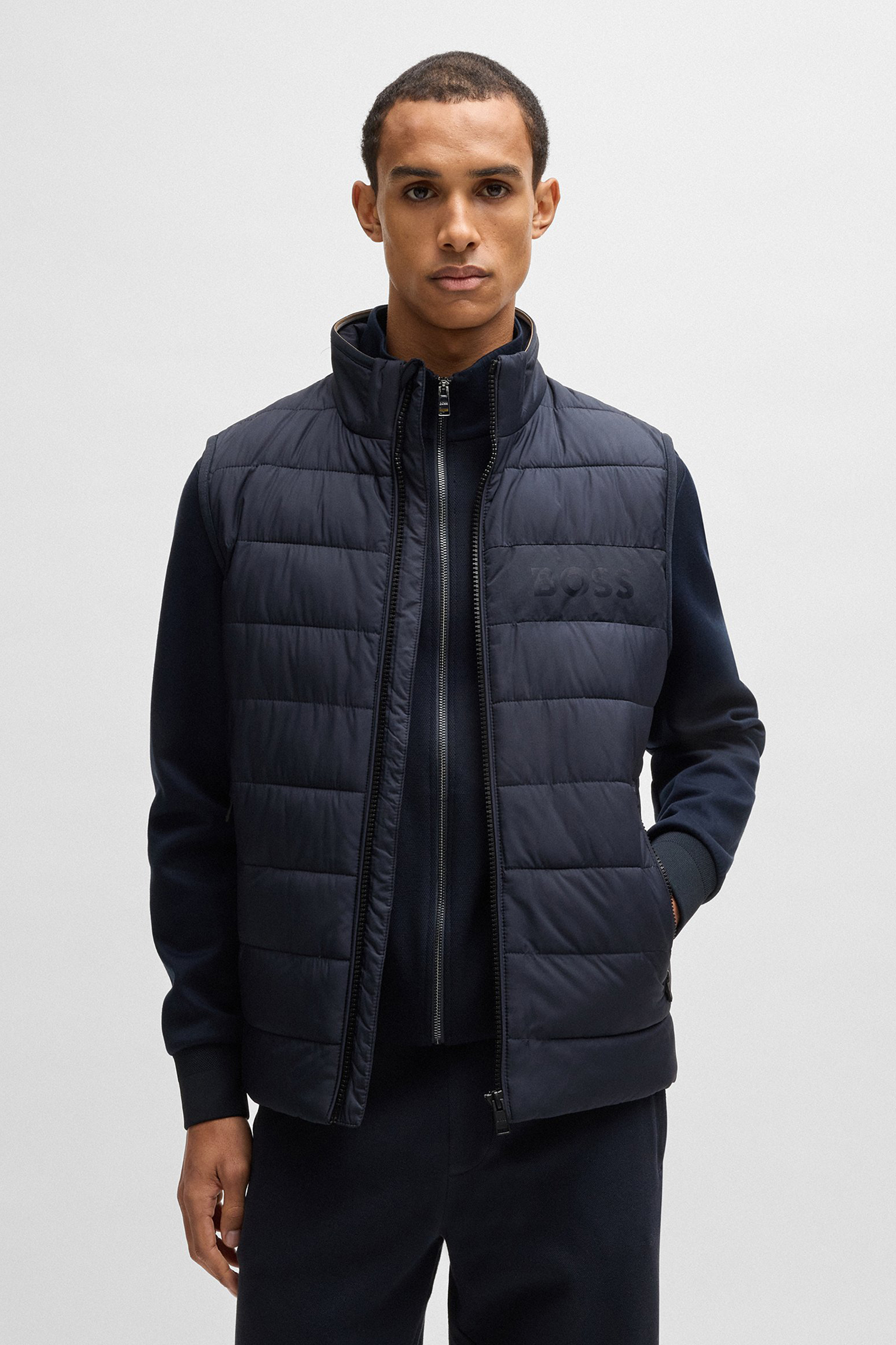 BOSS Regular Fit Recycled Polyester Gilet H-Cenito