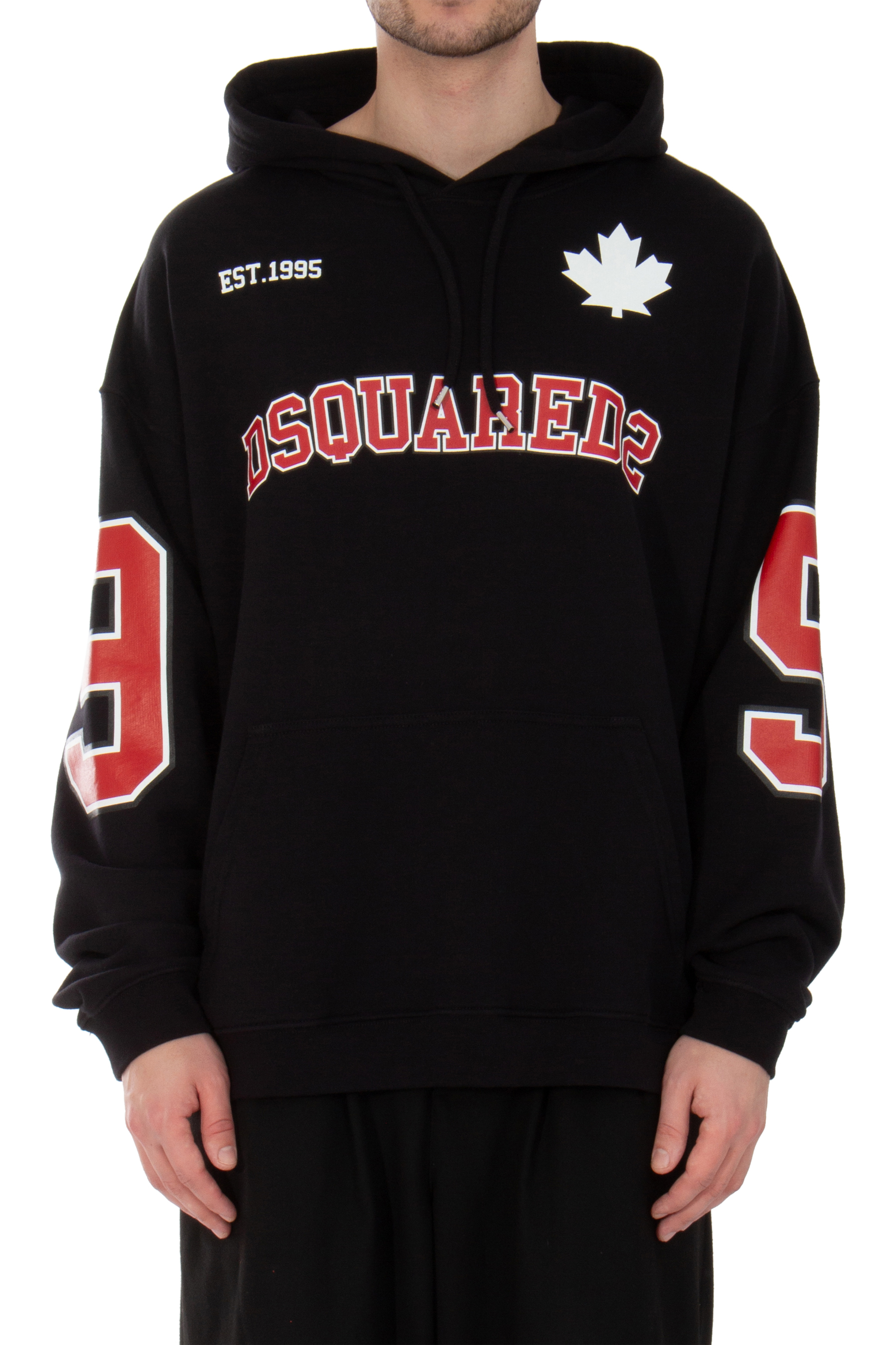 DSQUARED2 Caten 64 Loose Fit Cotton Hoodie DSQUARED2 Caten 64 Loose Fit Cotton Hoodie