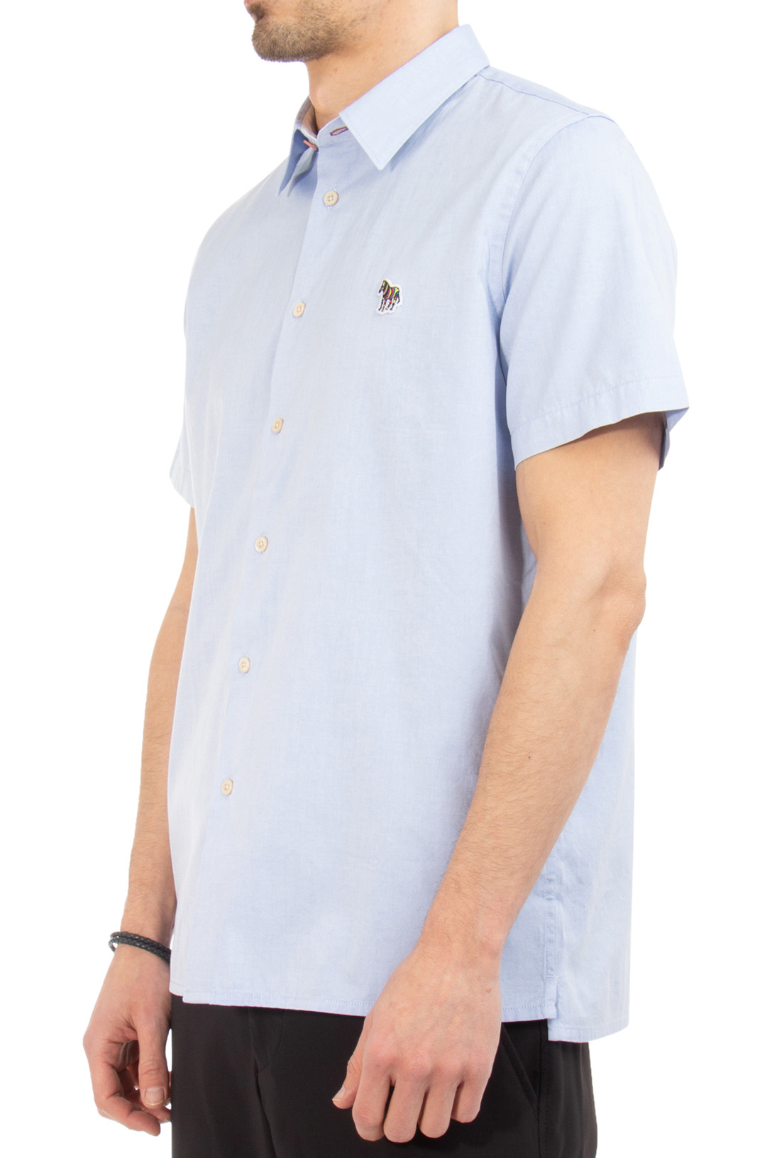 PAUL SMITH Zebra Patch Cotton Short-Sleeve Shirt PAUL SMITH Zebra Patch Cotton Short-Sleeve Shirt