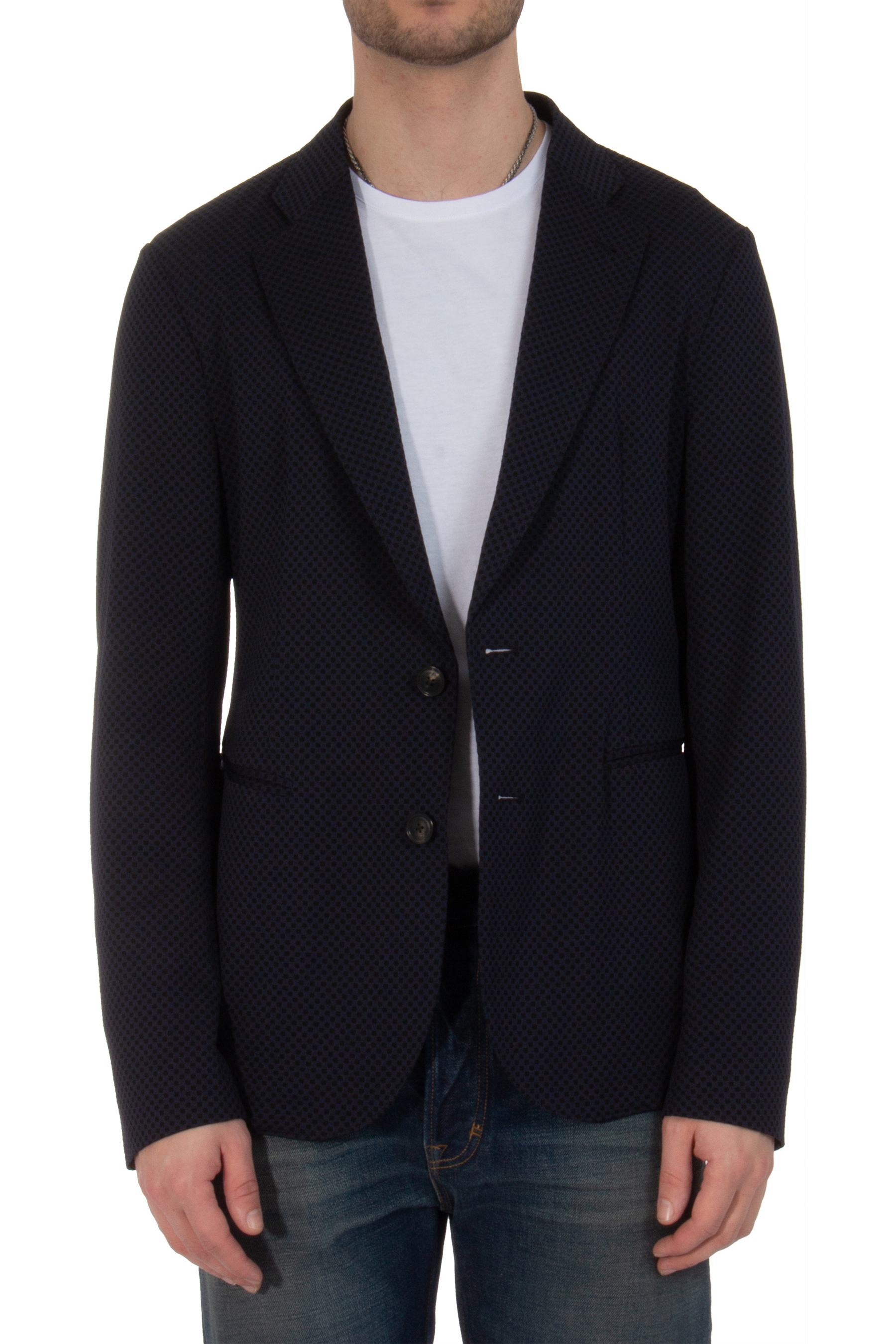 EMPORIO ARMANI Textured Nylon Stretch Jacket EMPORIO ARMANI Textured Nylon Stretch Jacket