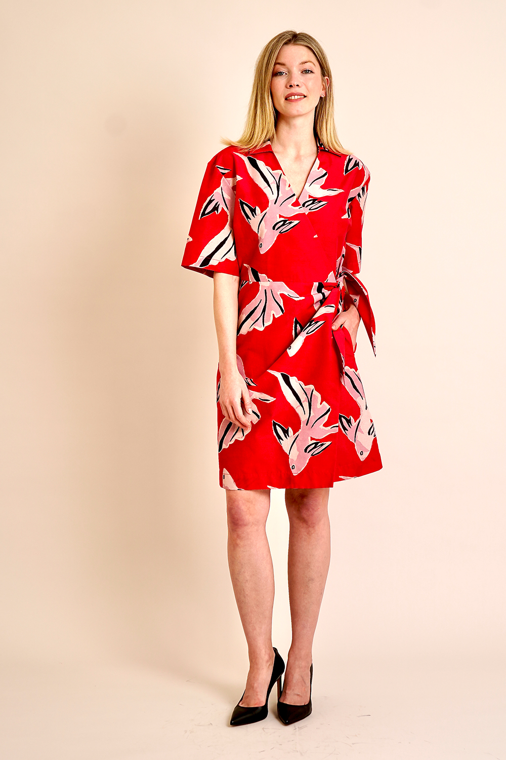 PAUL SMITH Printed Cotton Silk Wrap Dress