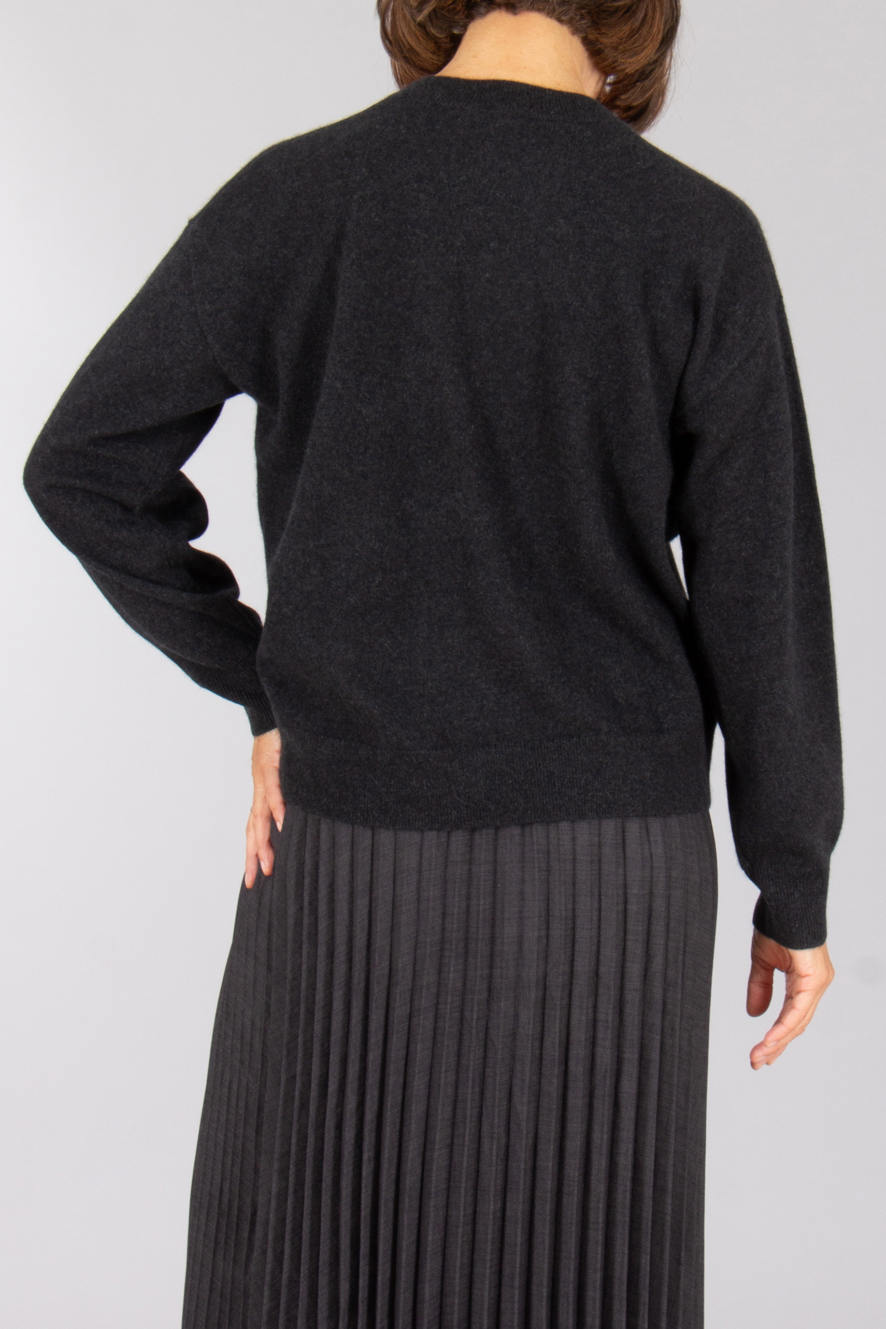 BOSS Relaxed Fit Cashmere Crew Neck Sweater Fascona Langarm, Pullover, Erwachsener, Person, Frau