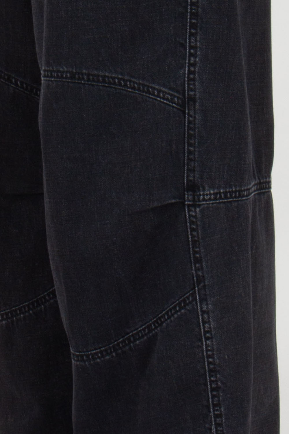 JUNN.J Wide Leg Washed Denim Paneled Jeans