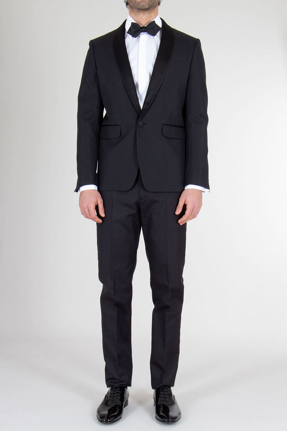 DSQUARED2 Tailored Fit Cotton-Silk Blend London Smoking