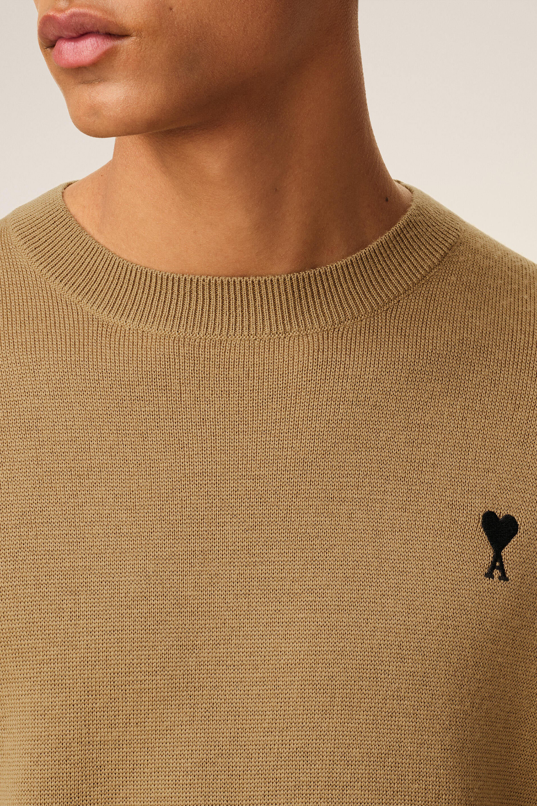 AMI PARIS Regular Fit Ami de Coeur Extra Fine Wool Sweater AMI PARIS Regular Fit Ami de Coeur Extra Fine Wool Sweater
