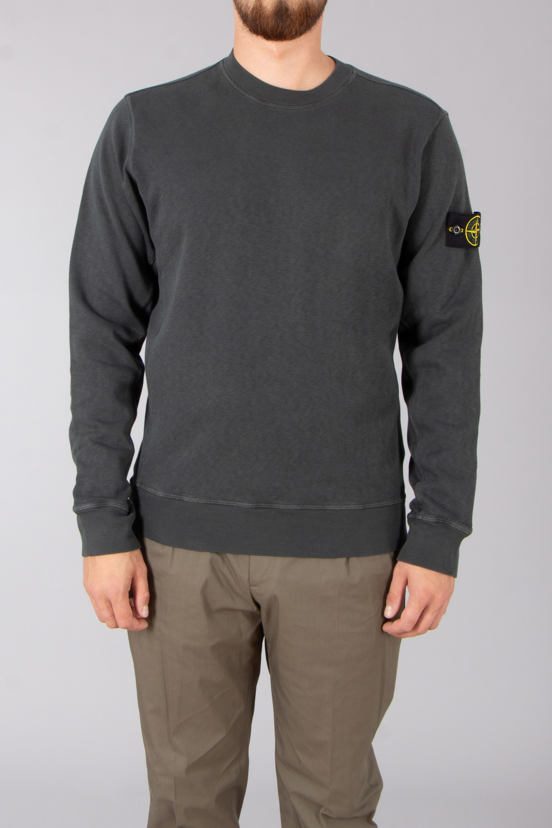 STONE ISLAND Regular Fit OLD Effect Melfilé Cotton Fleece Sweatshirt