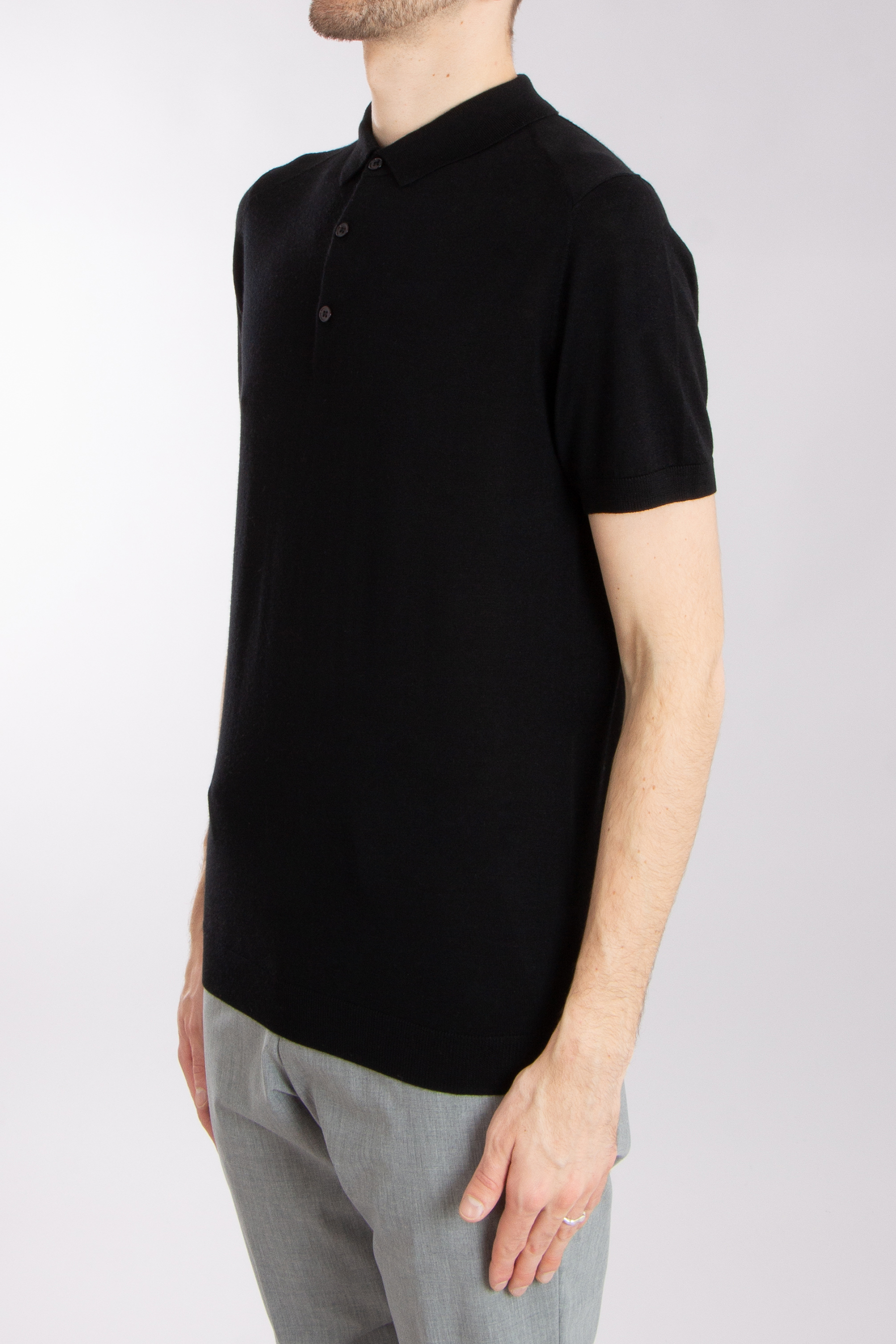 MIENTUS BERLIN Extrafine Wool-Silk-Cashmere Blend Knit Polo MIENTUS BERLIN Extrafine Wool-Silk-Cashmere Blend Knit Polo