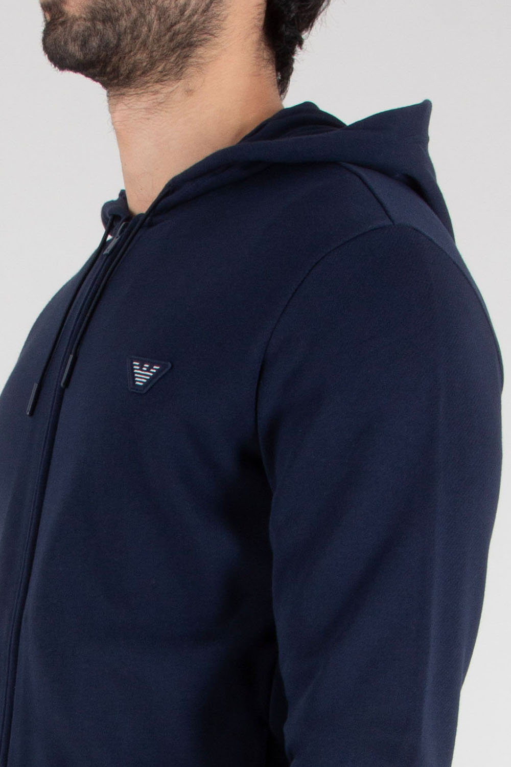 EMPORIO ARMANI Regular Fit Cotton-Modal French Terry Loungewear Zip-Up Hoodie