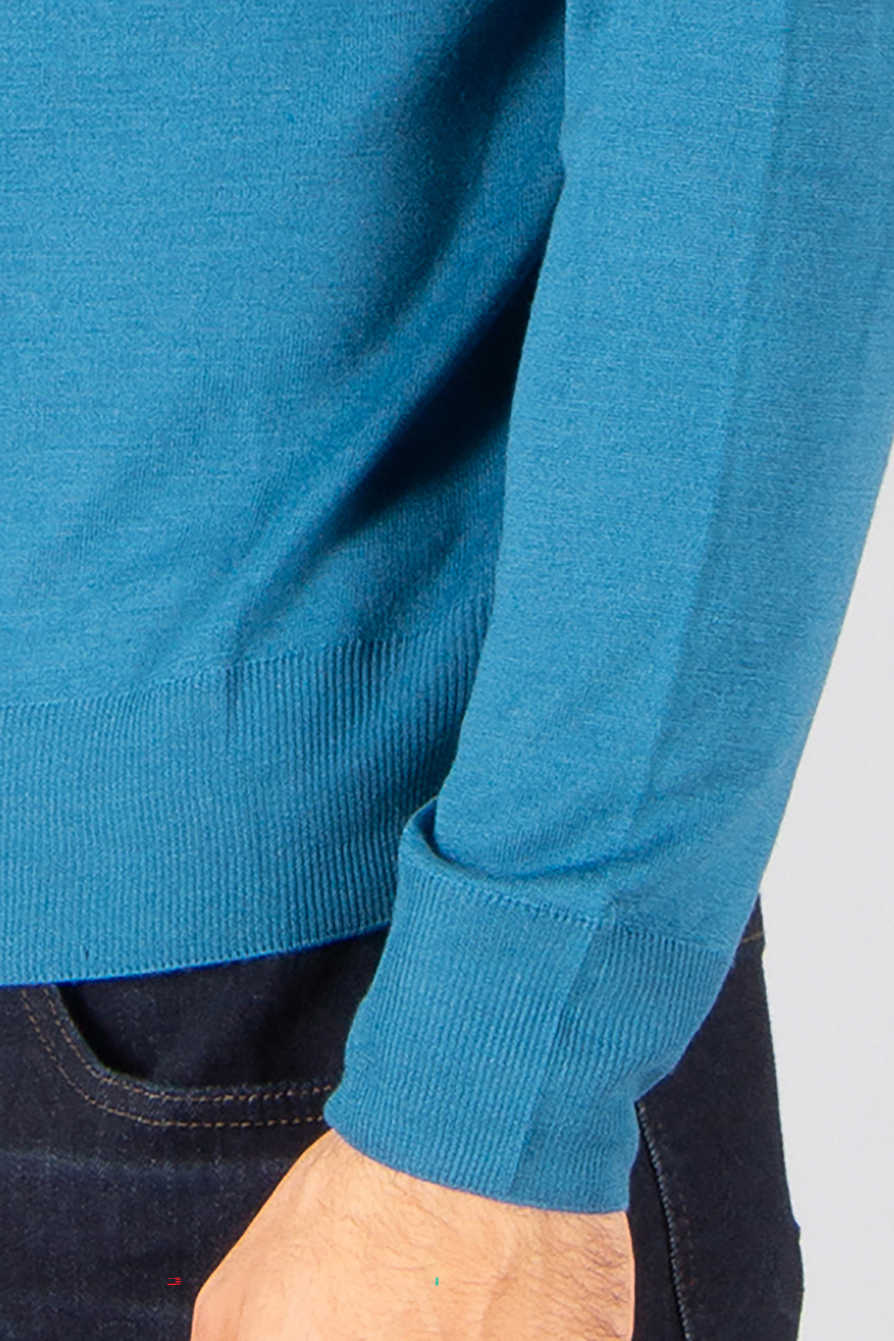 CANALI Regular Fit Travel Wool Knit Polo Langarm, Ärmel, Hosen, Pullover, Person