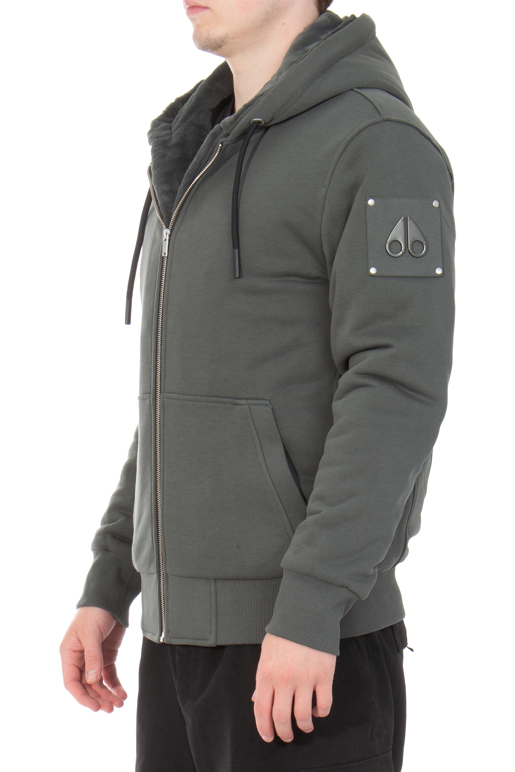 MOOSE KNUCKLES Padded Cotton Blend Zip Hoodie Classic Bunny