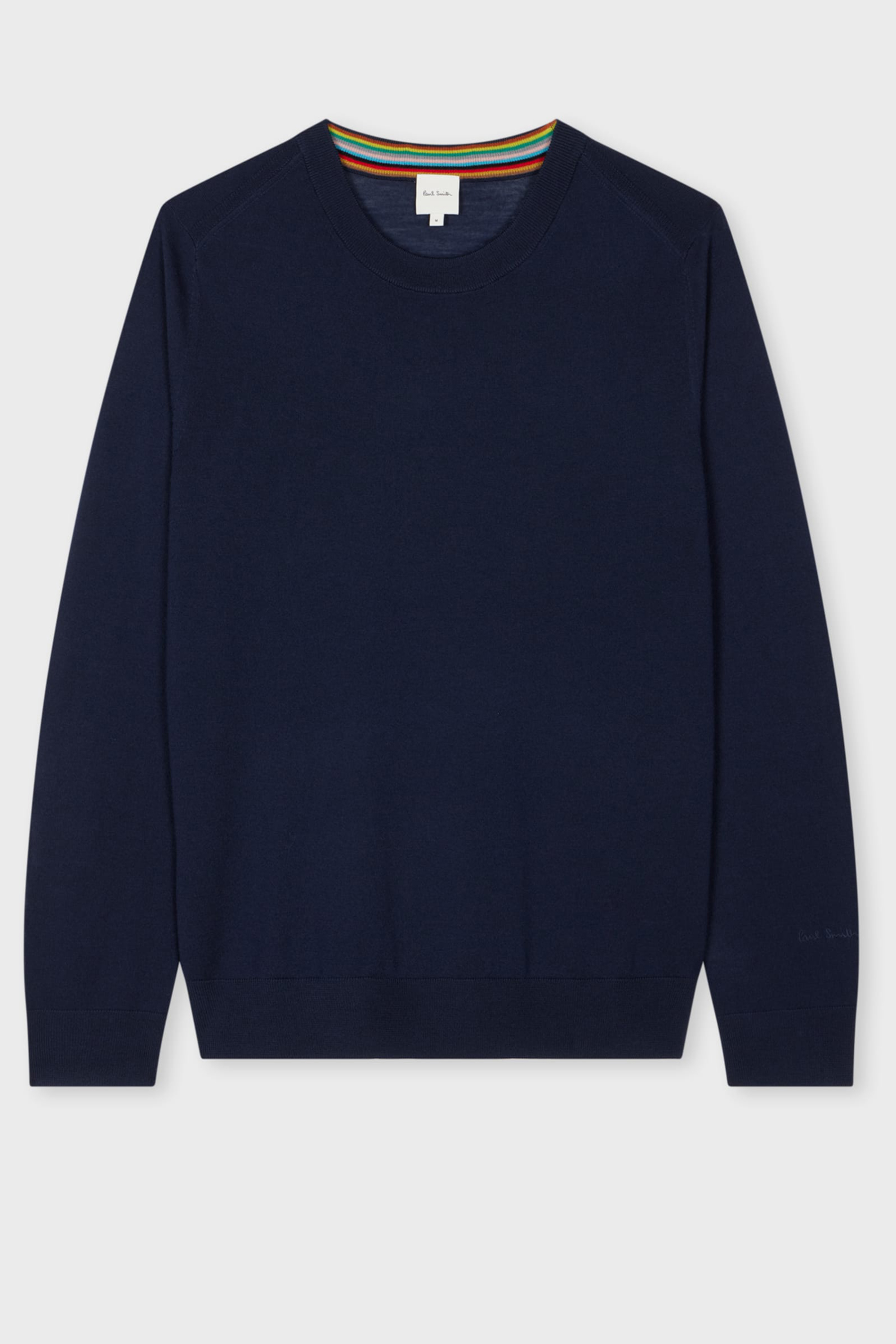 PAUL SMITH Classic Fit Wool Crew Neck Sweater Langarm, Ärmel, Strickwaren, Pullover, Sweatshirt