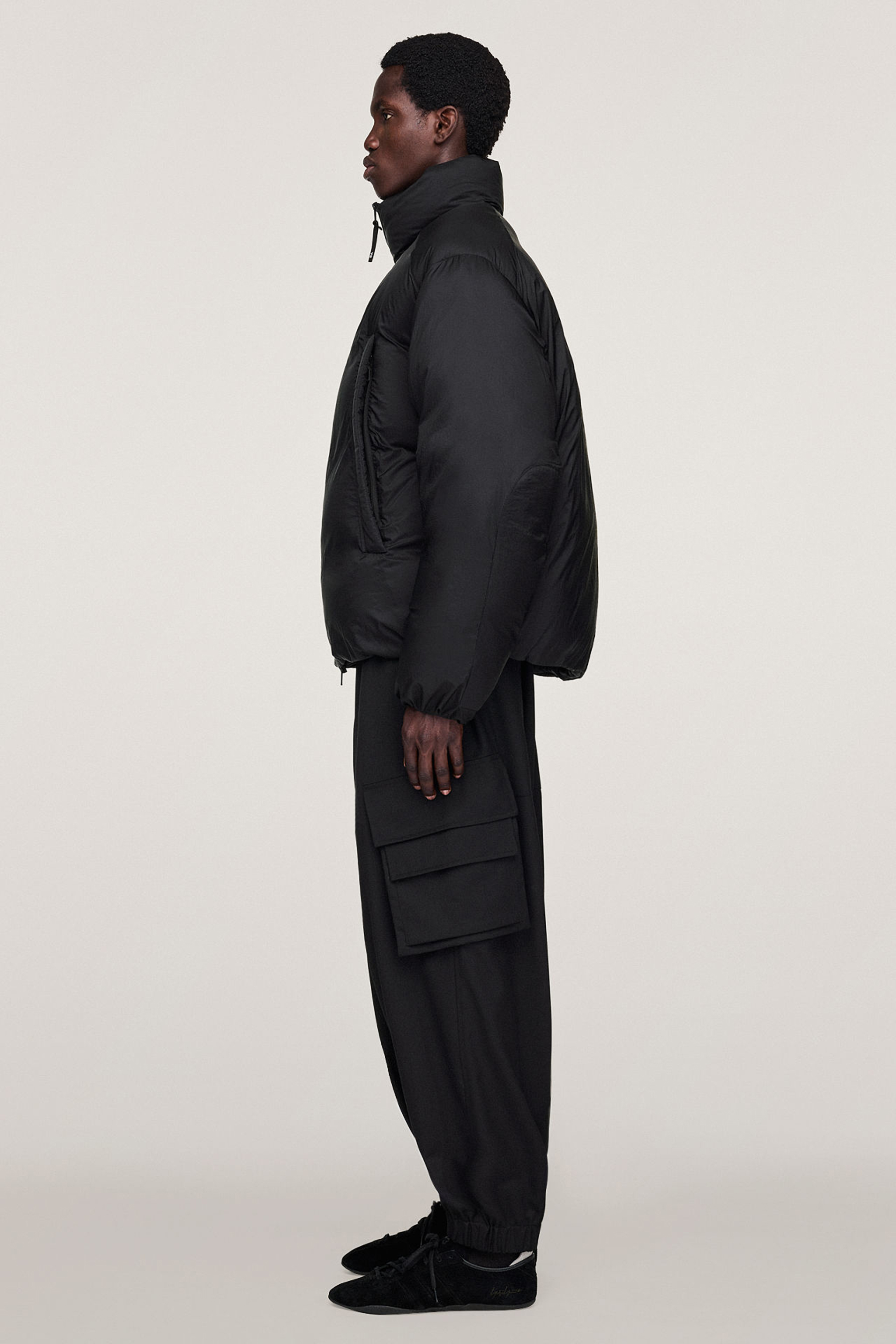 Y-3 Regular Fit Recycled Nylon Down Jacket Mantel, Formelle Kleidung, Anzug, Mann, Person