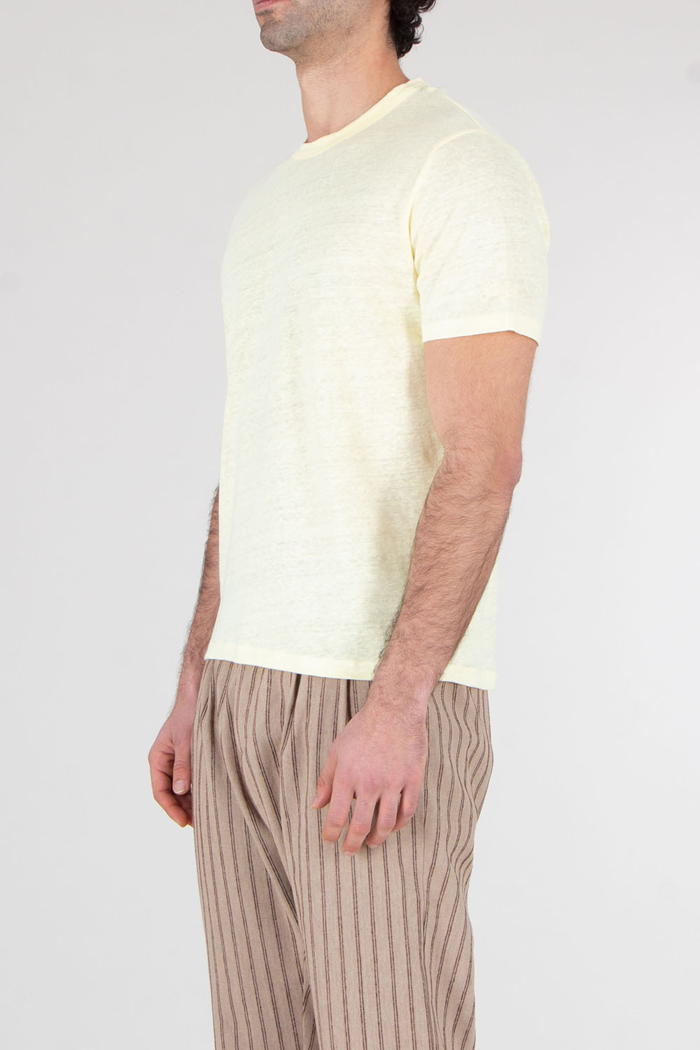 MC 2 SAINT BARTH Regular fit short sleeve Linen T-Shirt Ecsta