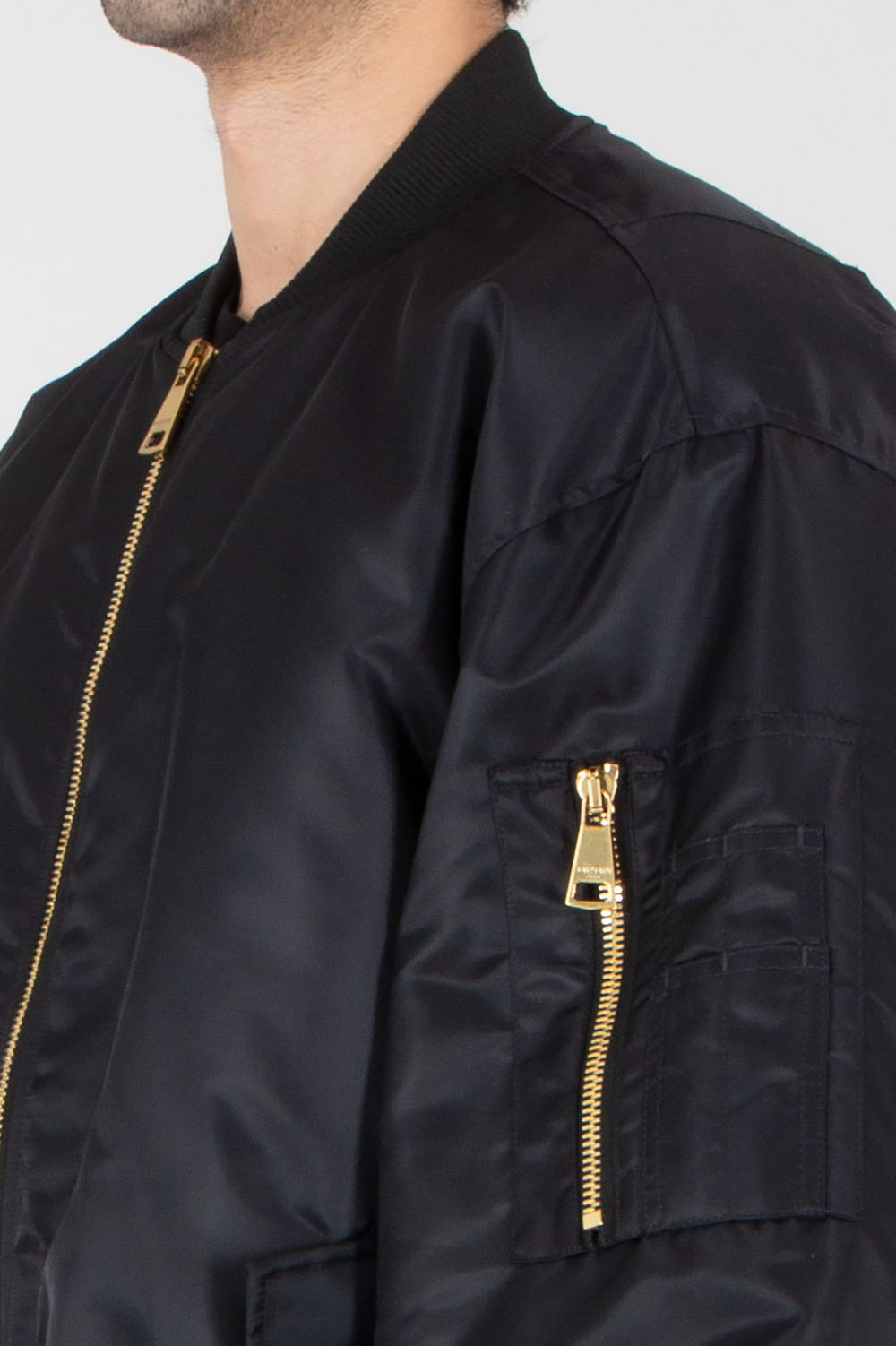 BALMAIN Relaxed Fit Embroidered Nylon Bomber Jacket