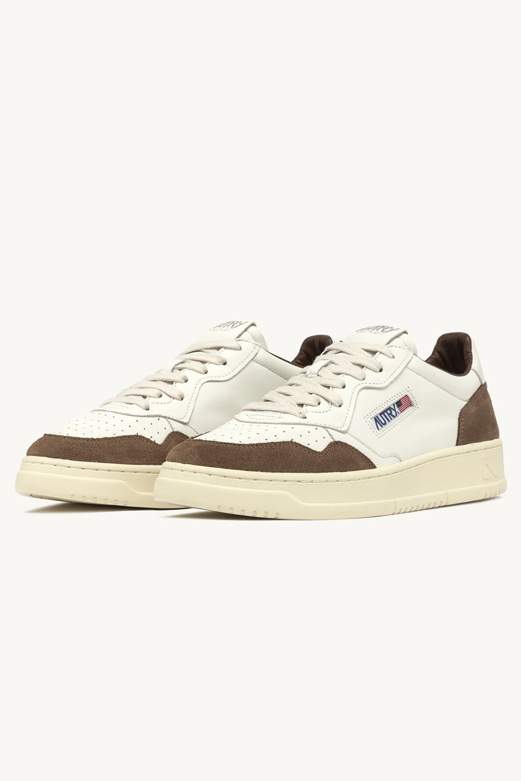 AUTRY Stone Milling Goat Leather & Suede Sneakers Medalist Low AUTRY Stone Milling Goat Leather & Suede Sneakers Medalist Low