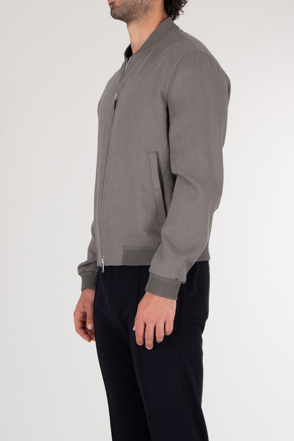 ZEGNA Regular Fit Oasi Lino Bomber Jacket