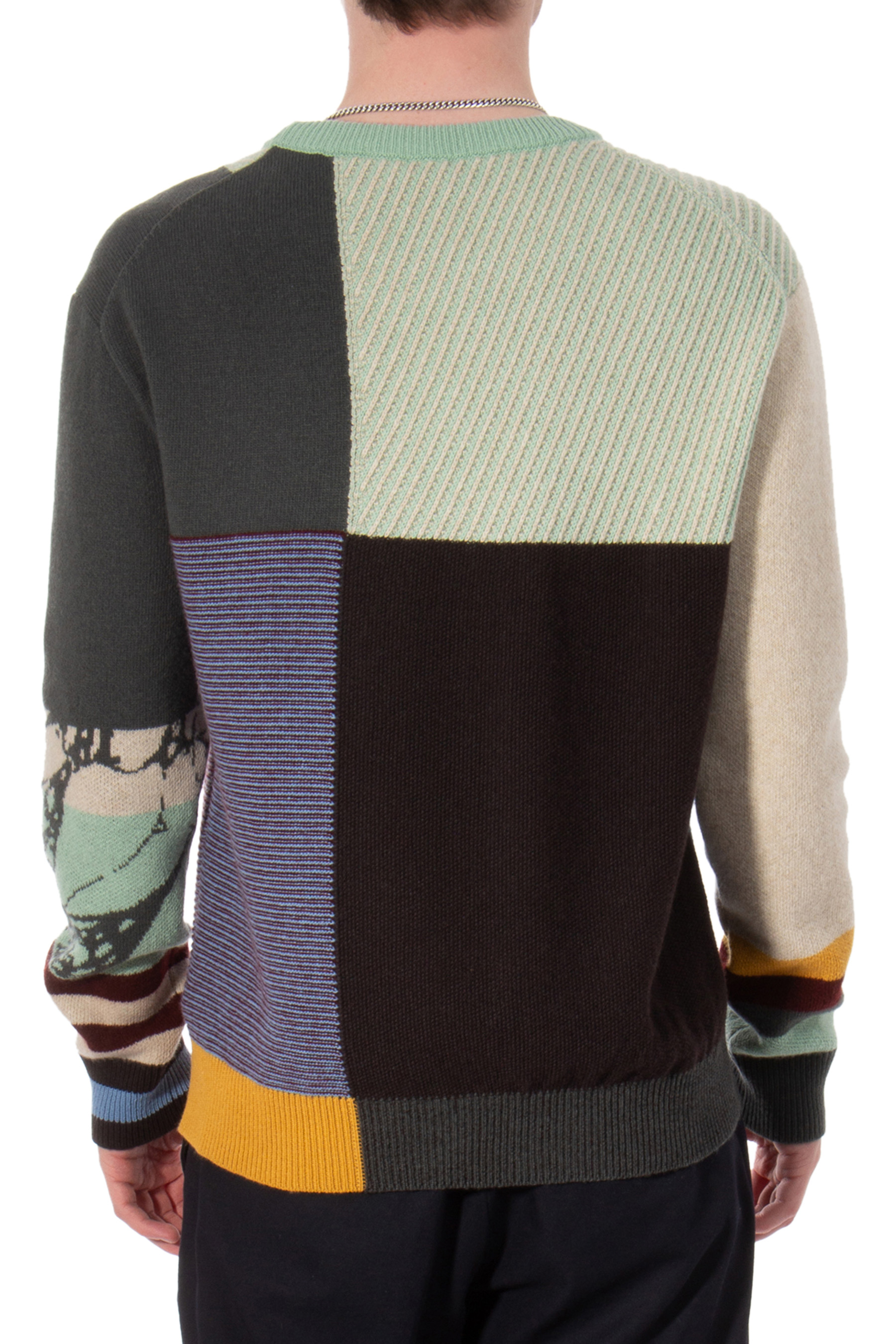 PAUL SMITH Patchwork Lambswool Knit Sweater PAUL SMITH Patchwork Lambswool Knit Sweater