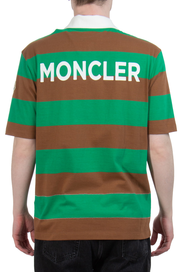 MONCLER Striped Cotton Polo Shirt MONCLER Striped Cotton Polo Shirt