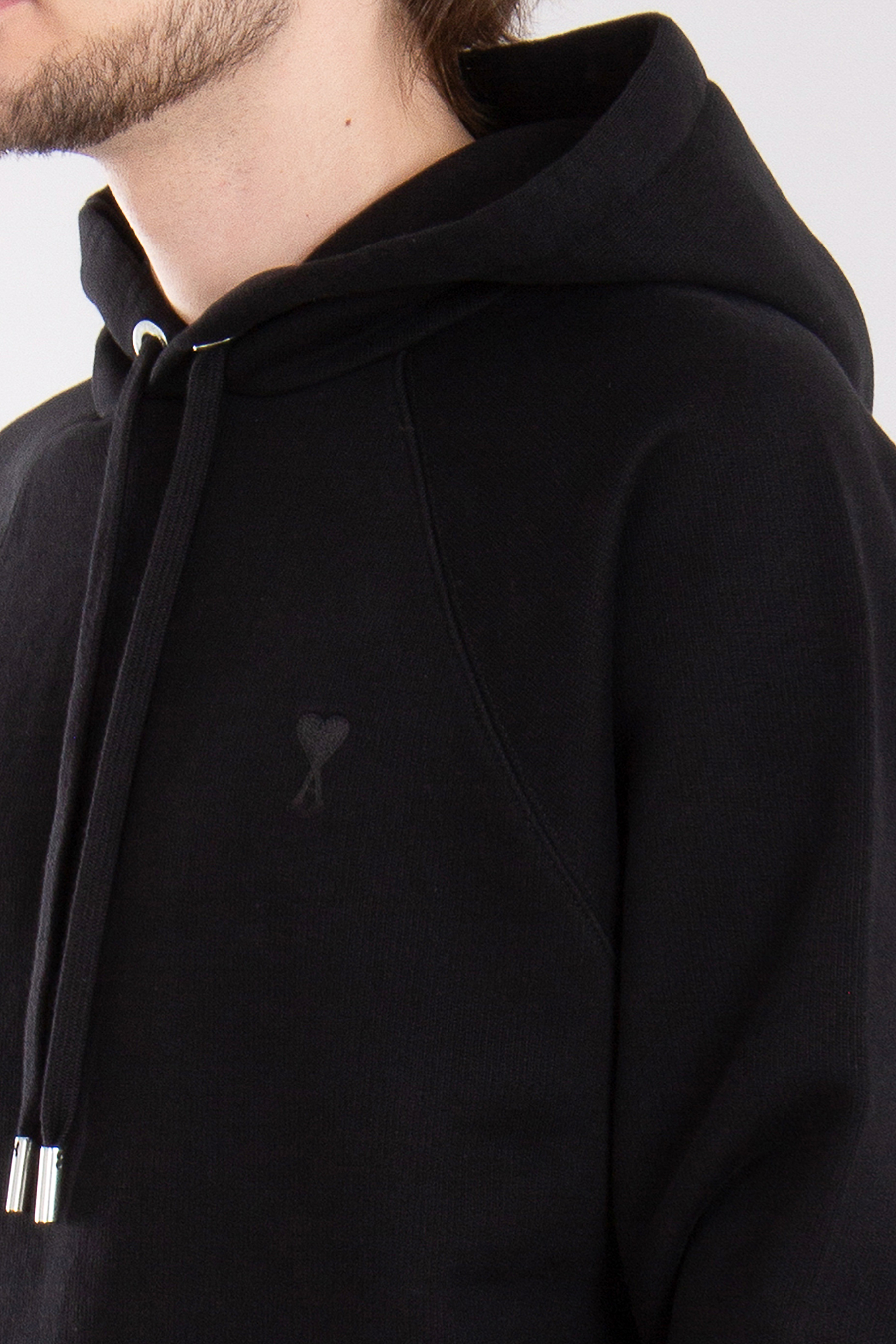 AMI PARIS Boxy Fit Ami de Coeur Organic Cotton Fleece Hoodie AMI PARIS Boxy Fit Ami de Coeur Organic Cotton Fleece Hoodie