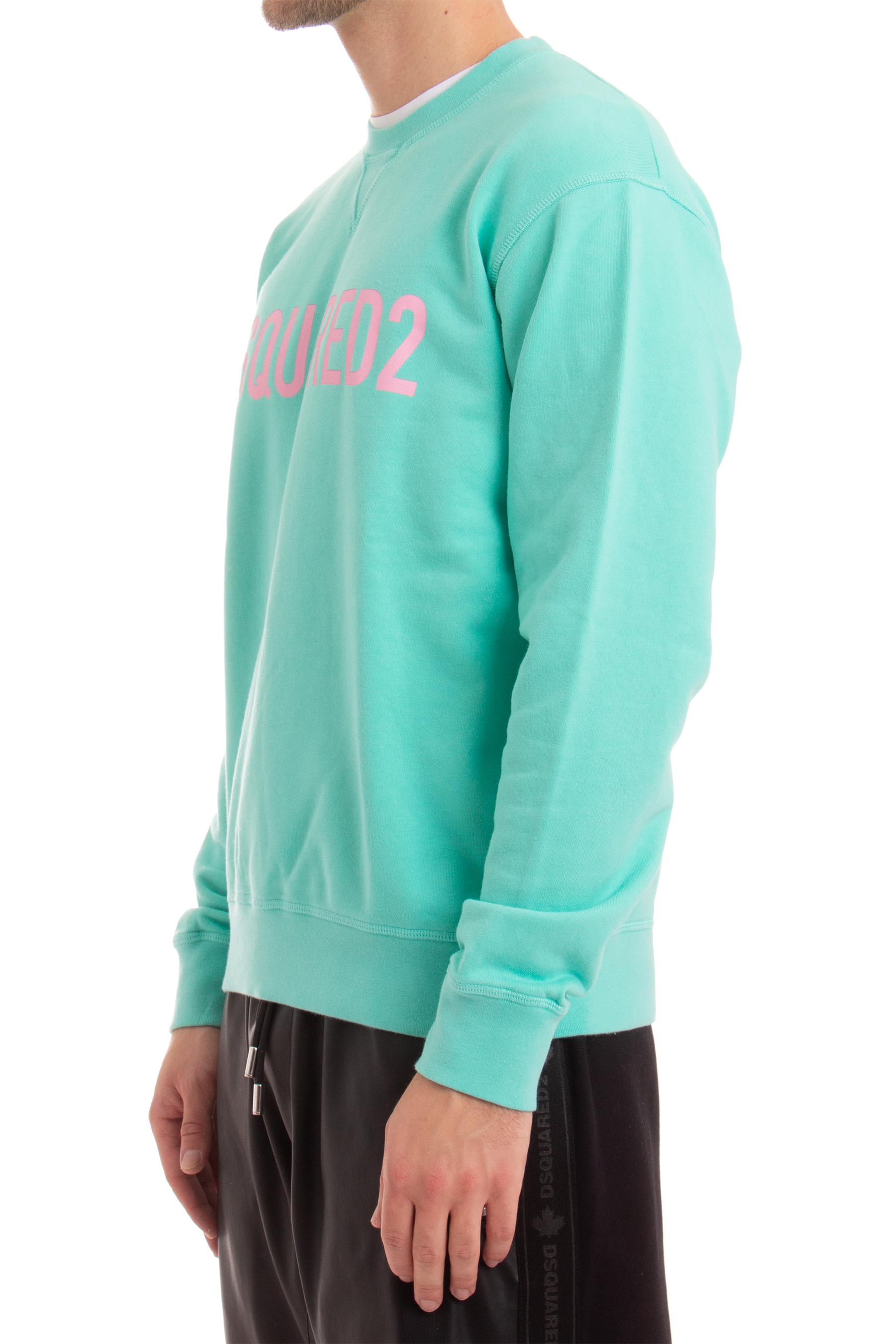 DSQUARED2 Printed Cool Fit Crewneck Cotton Sweatshirt DSQUARED2 Printed Cool Fit Crewneck Cotton Sweatshirt