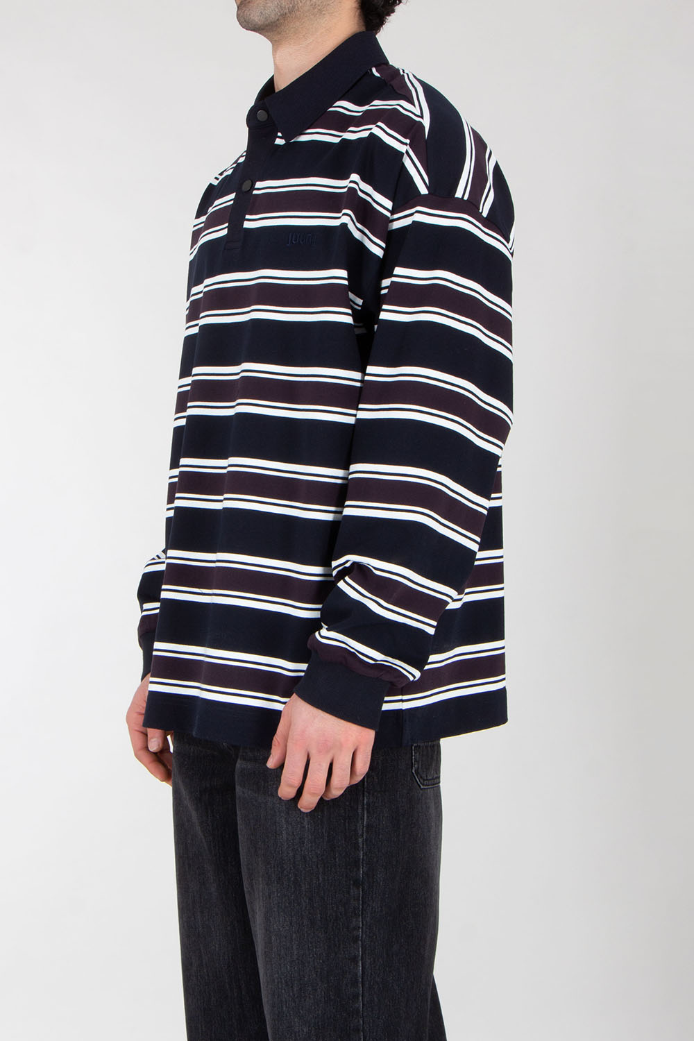 JUNN.J Oversized Long Sleeve Polo Shirt