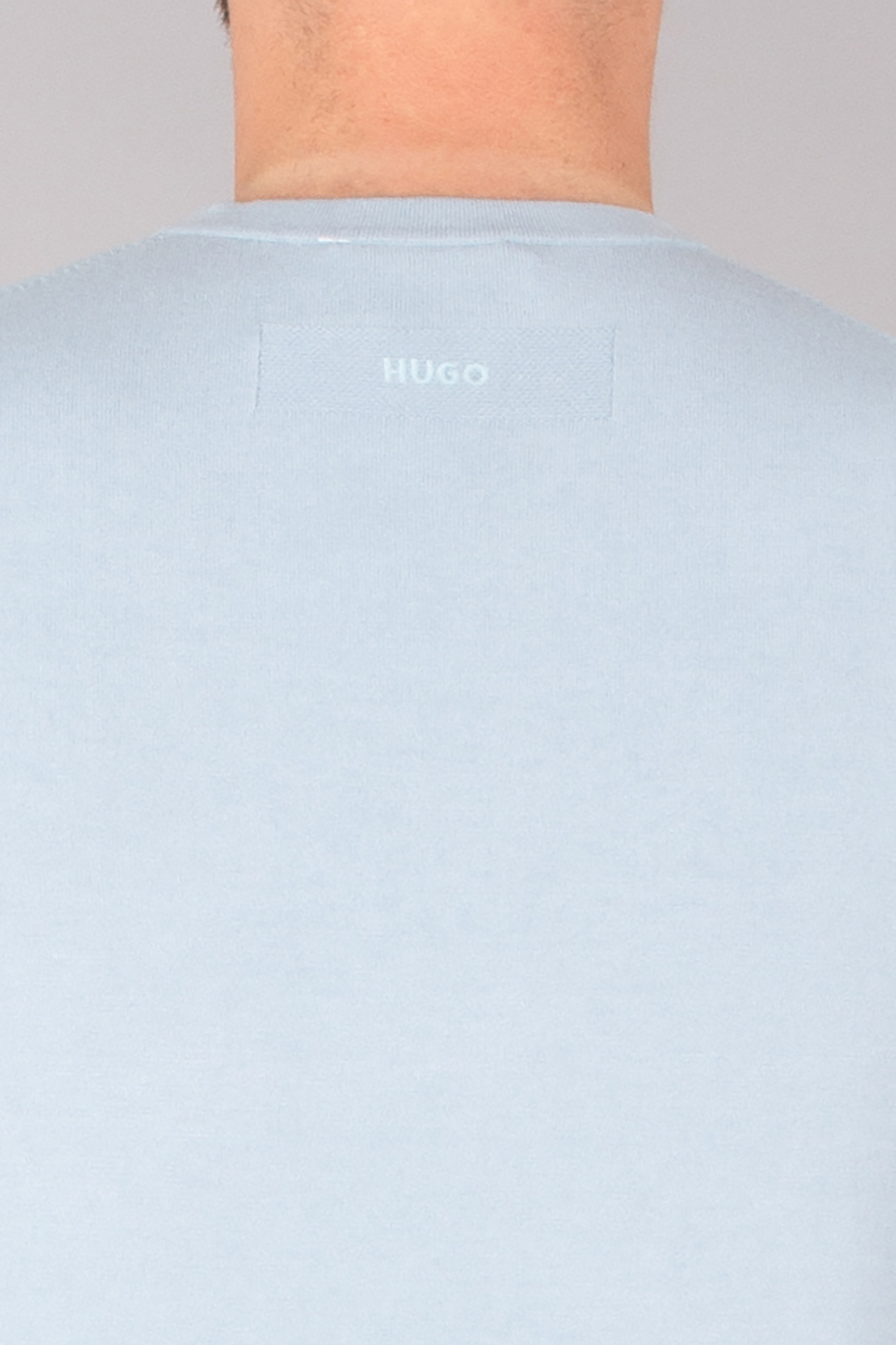 HUGO Slim Fit Viscose Blend Short-Sleeve Sweater San Carl T-shirt, Langarm, Unterhemd, Mann, Person