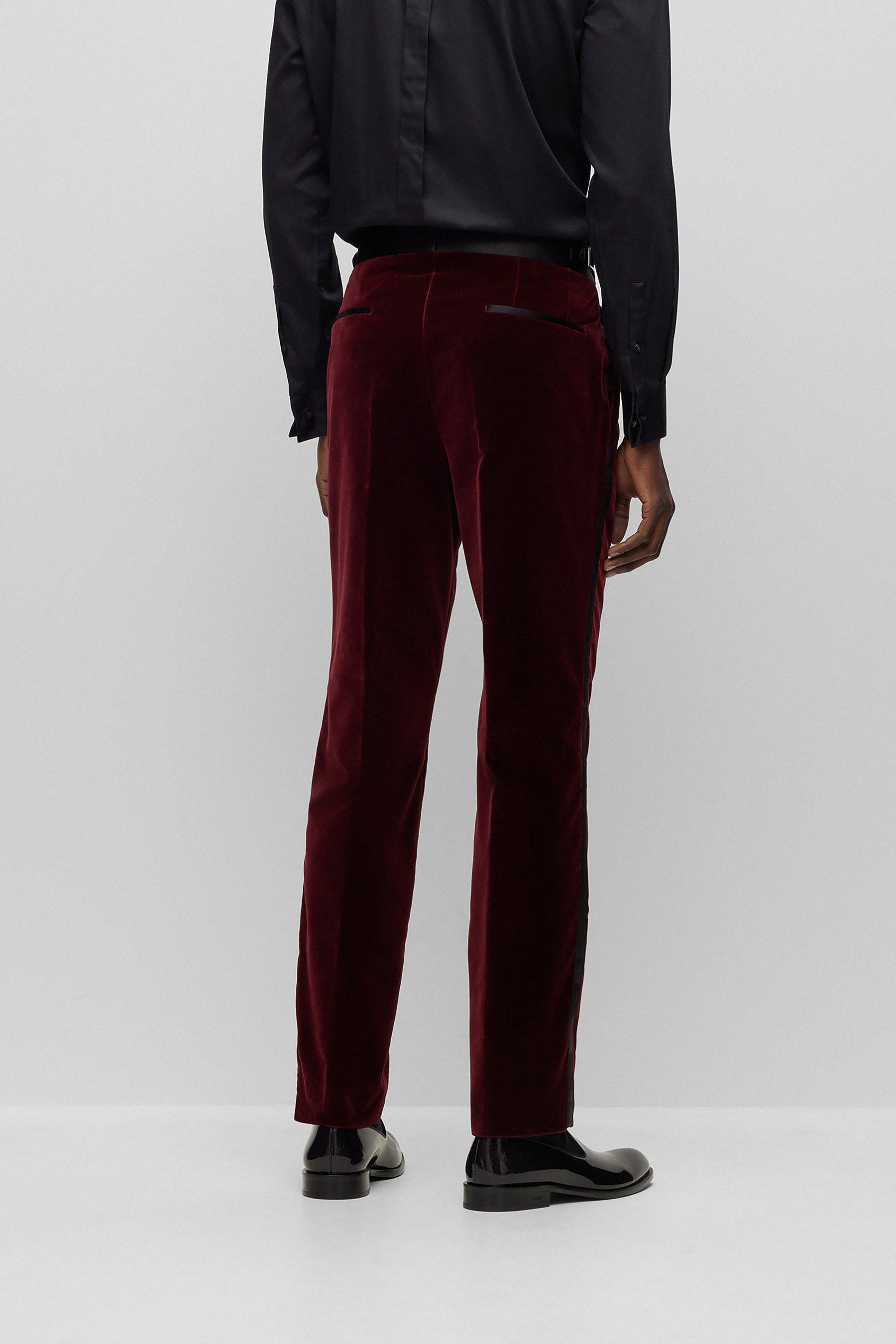 BOSS Cotton Velvet Tuxedo Pants H-Genius BOSS Cotton Velvet Tuxedo Pants H-Genius