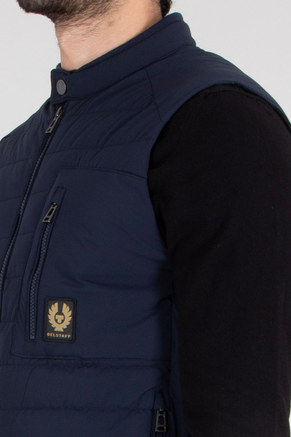 BELSTAFF Regular Fit Recycled Nylon Stretch Down Gilet Chassis